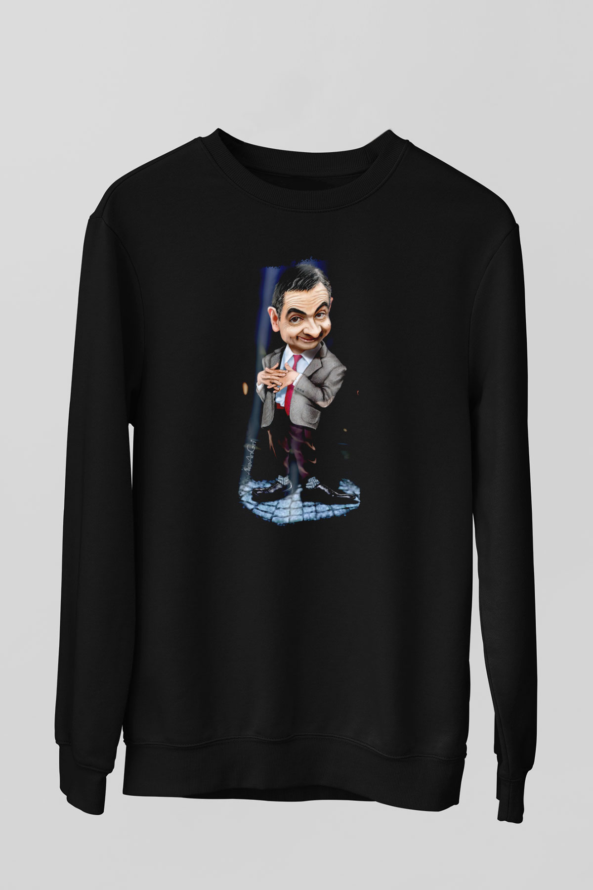 Mr.Bean Siyah Unisex  Sweatshirt