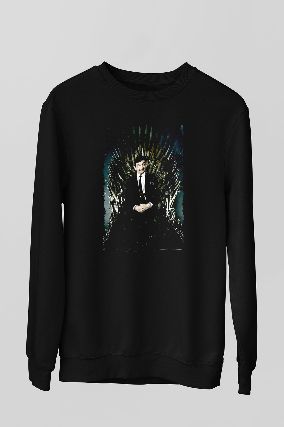Mr.Bean Siyah Unisex  Sweatshirt