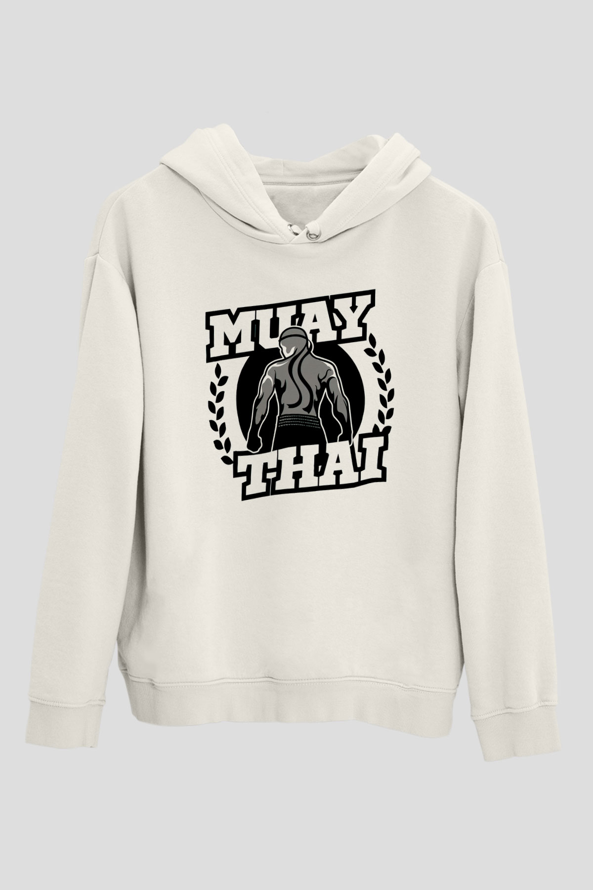 Muay Thai Beyaz Unisex Hoodie