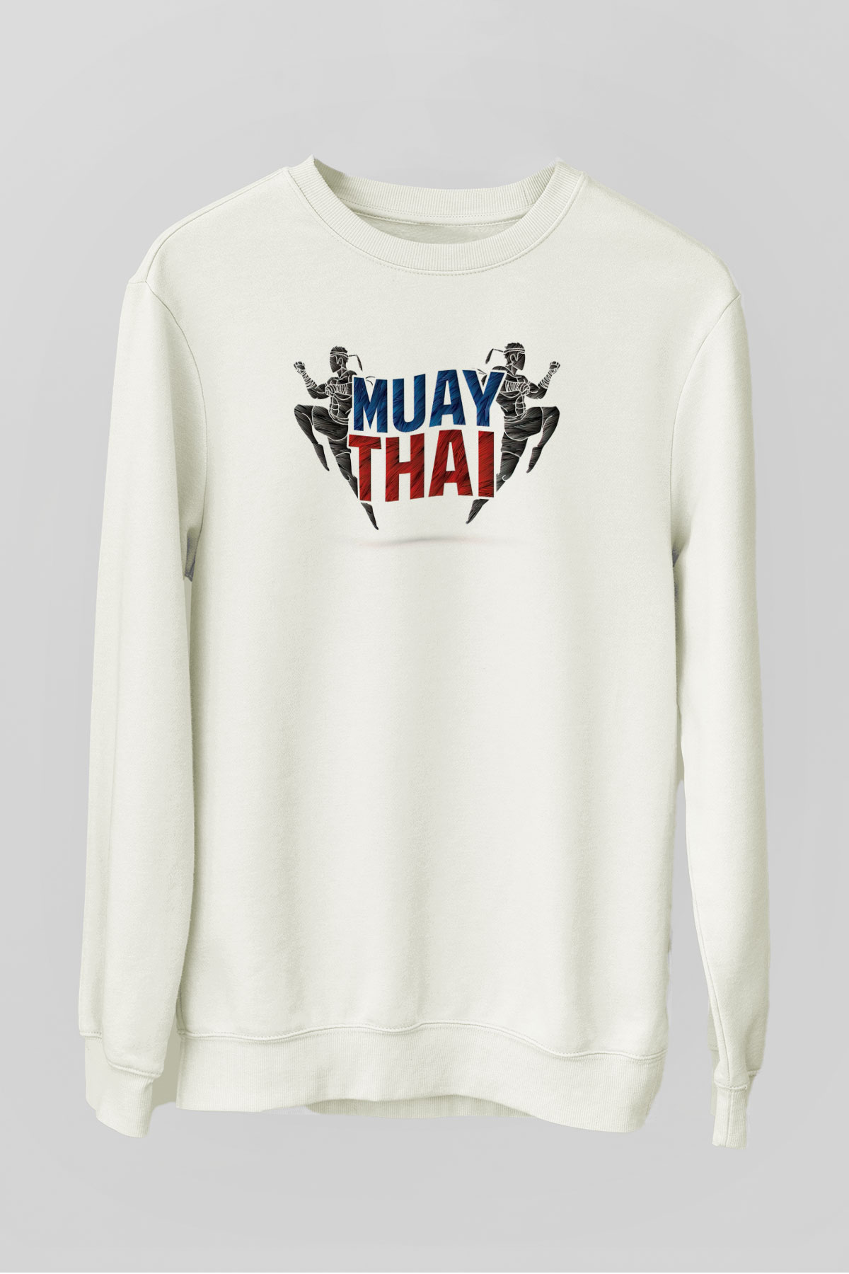 Muay Thai Beyaz Unisex Sweatshirt