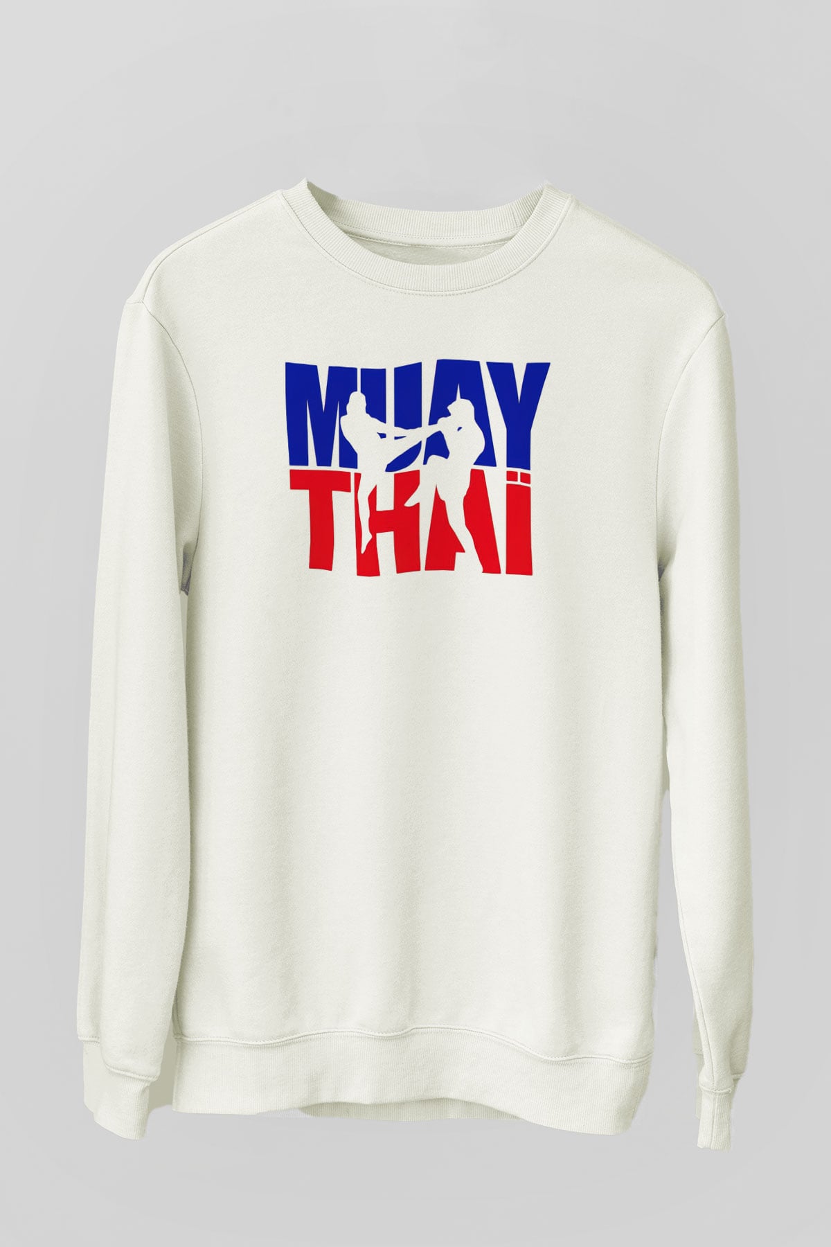 Muay Thai Beyaz Unisex Sweatshirt