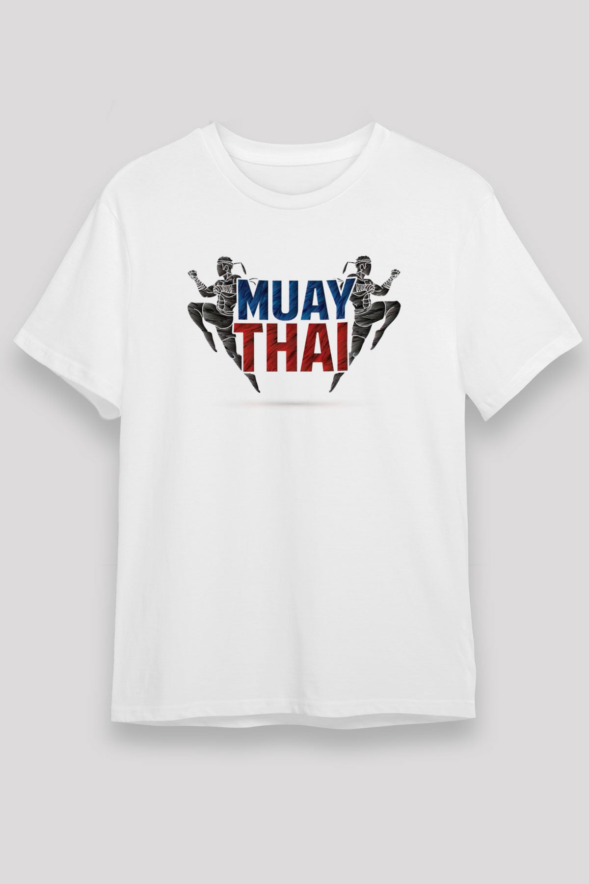 Muay Thai Beyaz Unisex Tişört T-Shirt - TişörtFabrikası