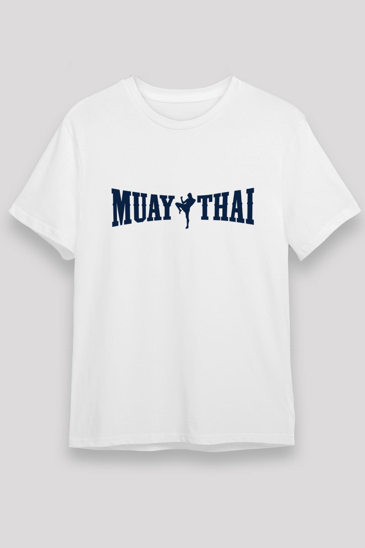 Muay Thai Beyaz Unisex Tişört T-Shirt - TişörtFabrikası