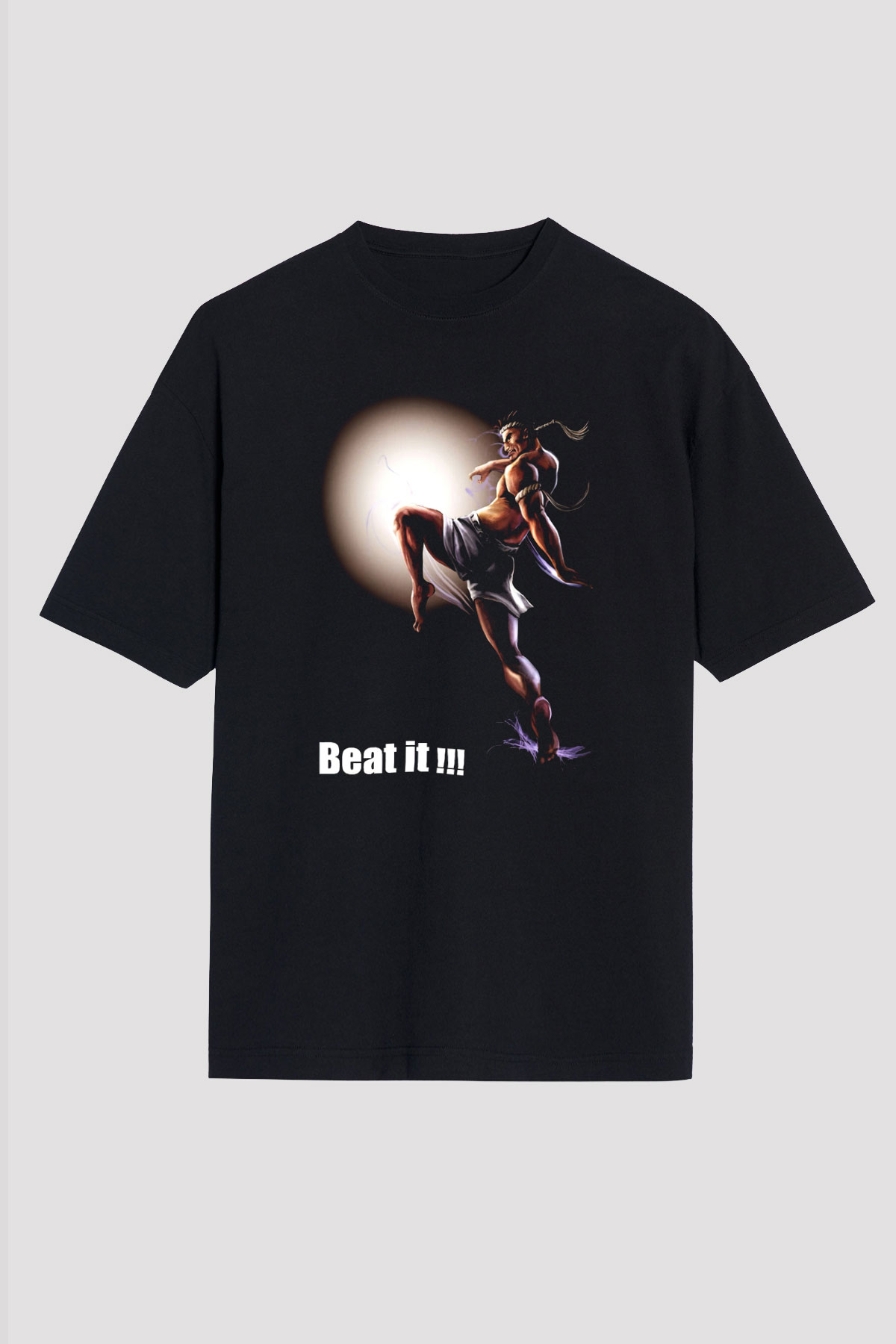 Muay Thai Siyah Unisex Oversize Tişört T-Shirt