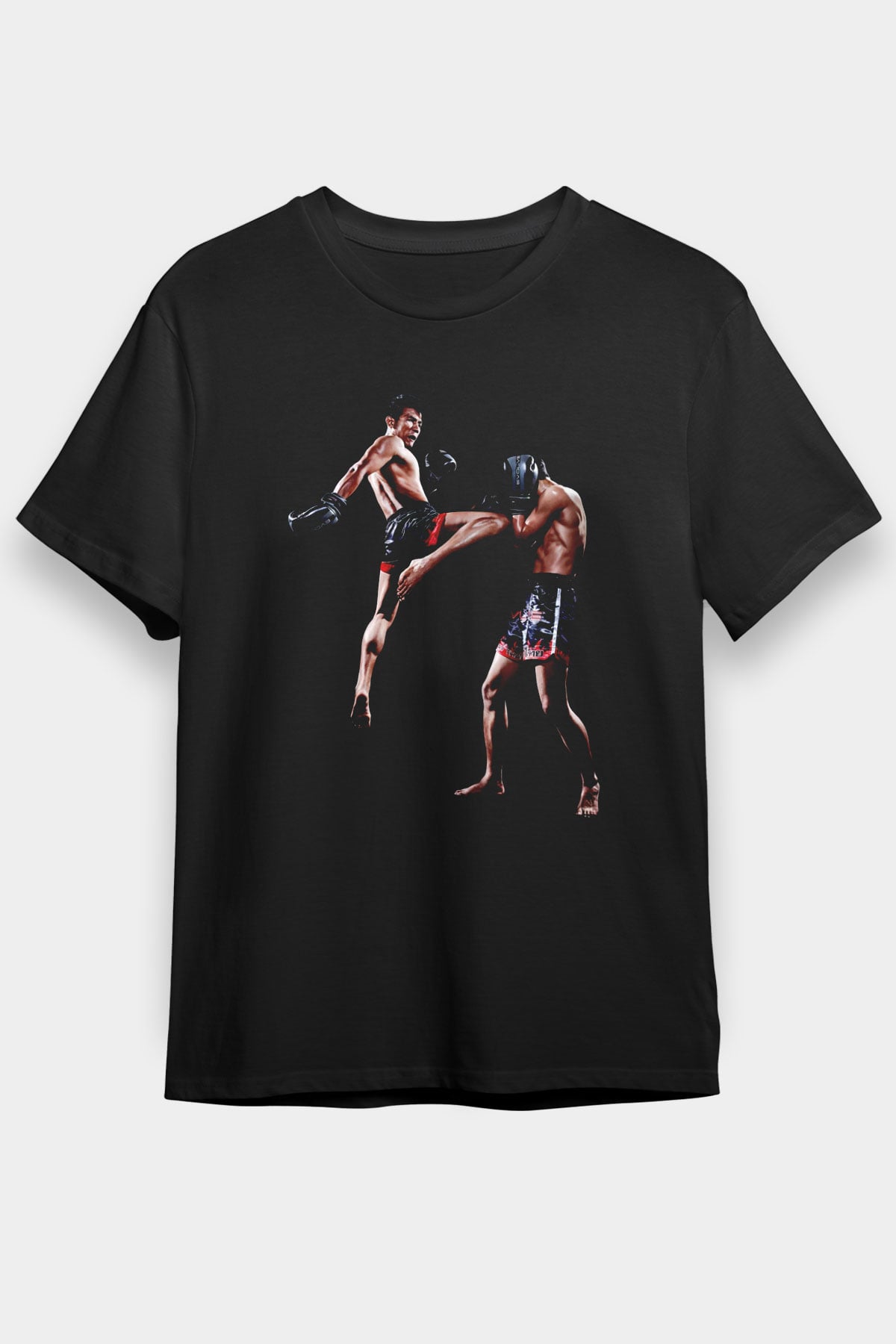 Muay Thai Siyah Unisex Tişört T-Shirt - TişörtFabrikası