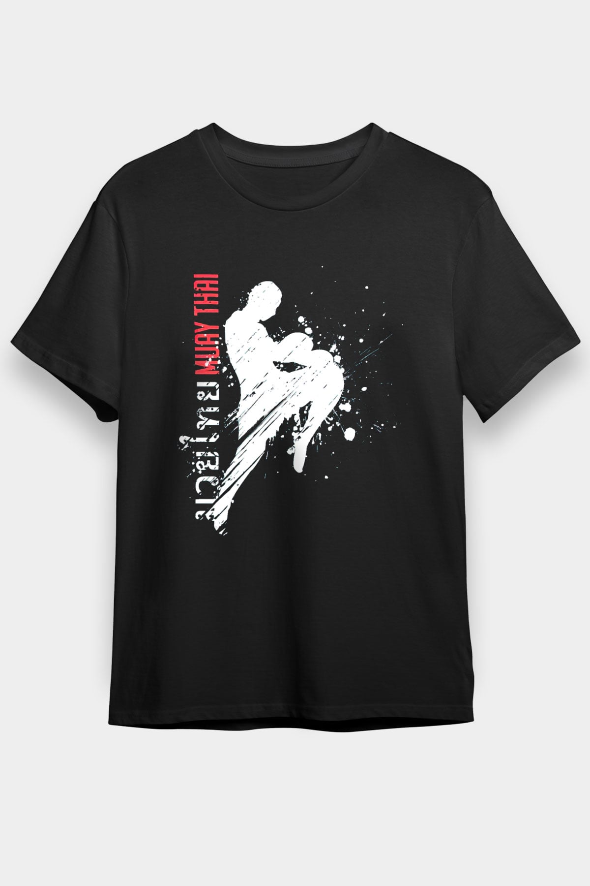 Muay Thai Siyah Unisex Tişört T-Shirt - TişörtFabrikası