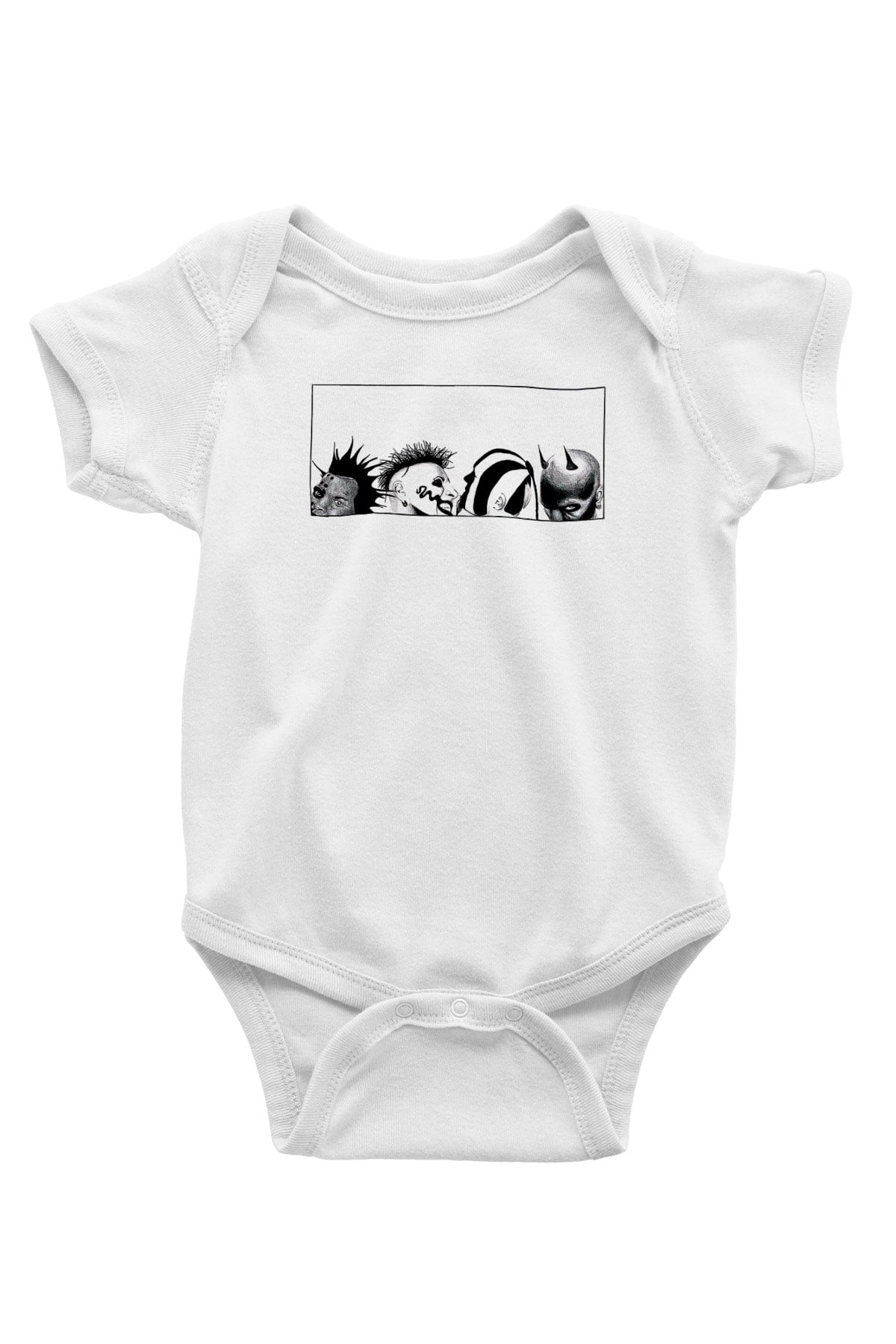 Mudvayne Baskılı Beyaz Unisex Bebek Body - Zıbın