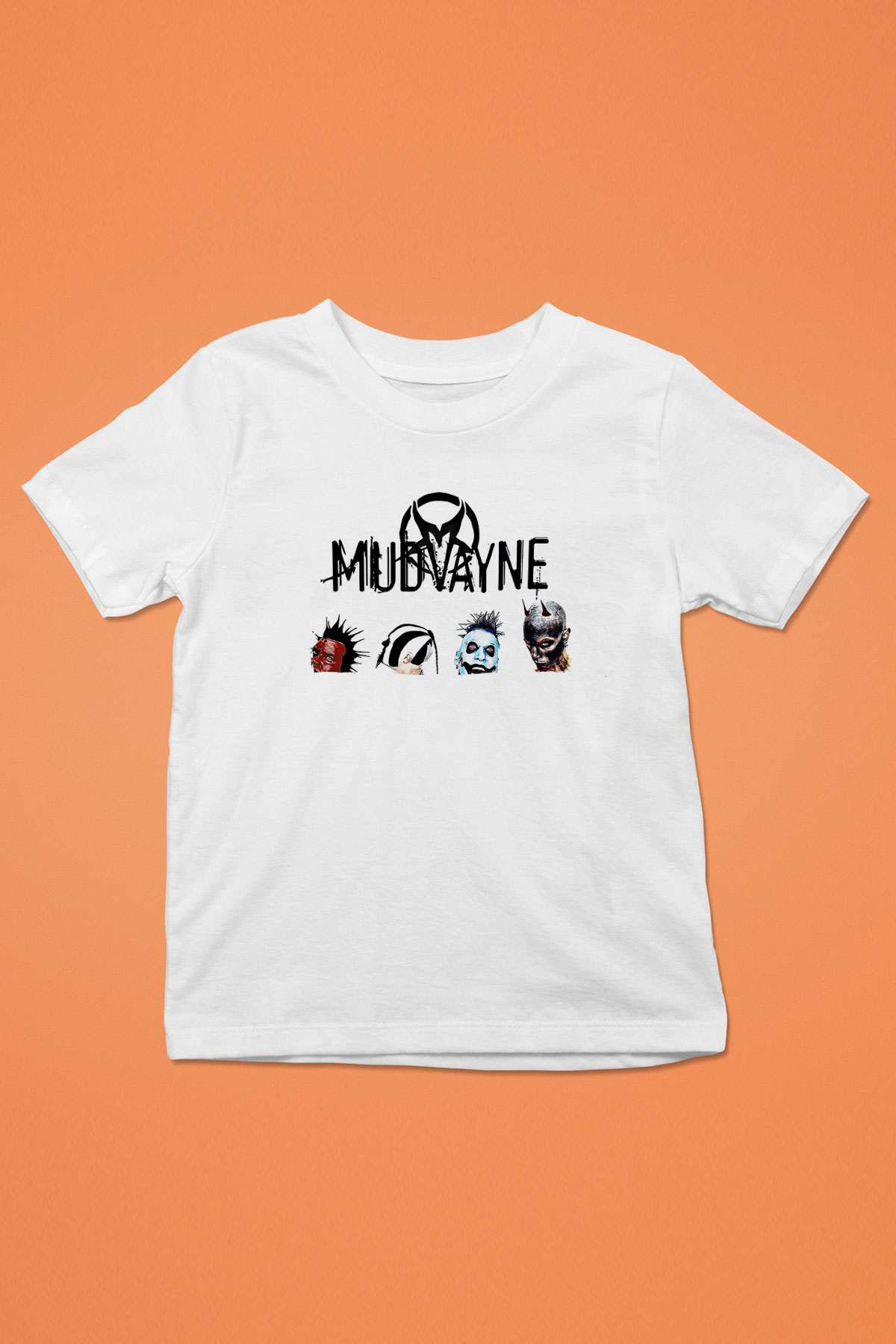 Mudvayne Baskılı Beyaz Unisex Beyaz Çocuk Tişört - Tshirt