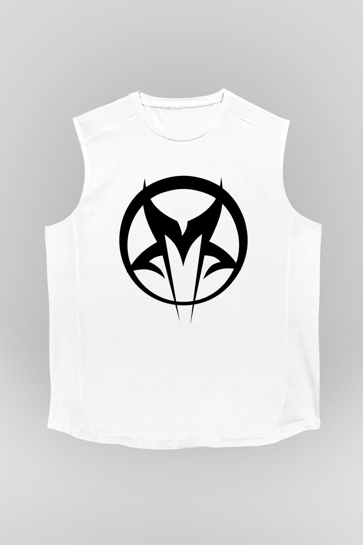Mudvayne Baskılı Beyaz Unisex Kolsuz Tişört - Tshirt