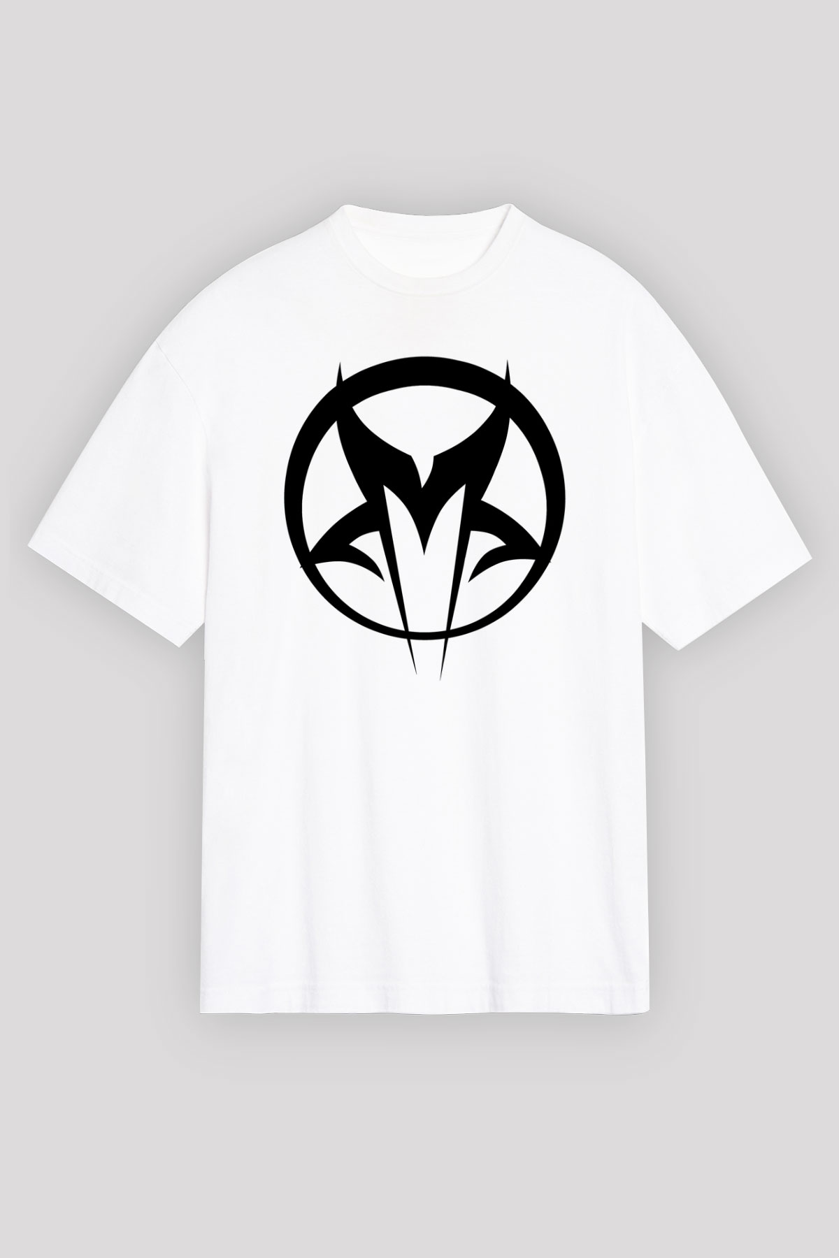 Mudvayne Baskılı Beyaz Unisex Oversize Tişört - Tshirt