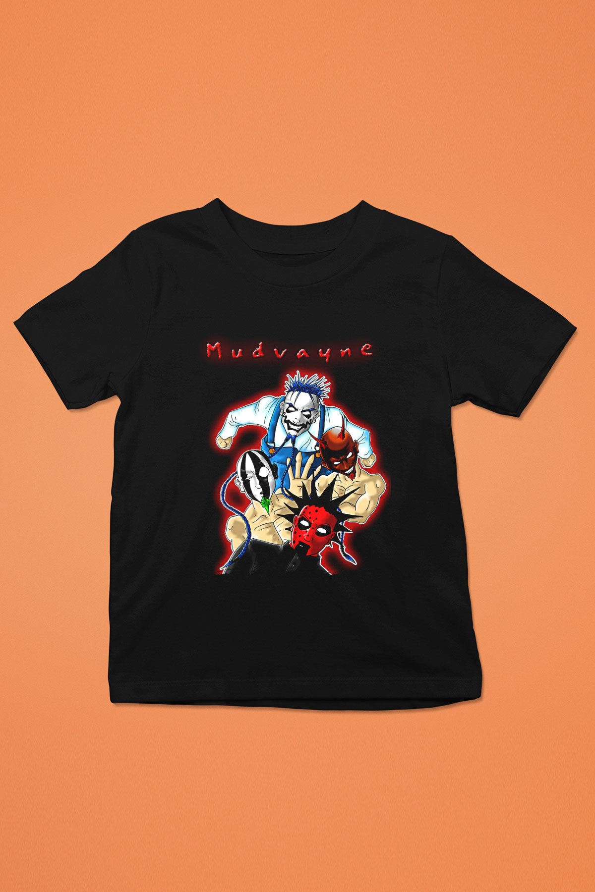 Mudvayne Baskılı Unisex Siyah Çocuk Tişört - Tshirt