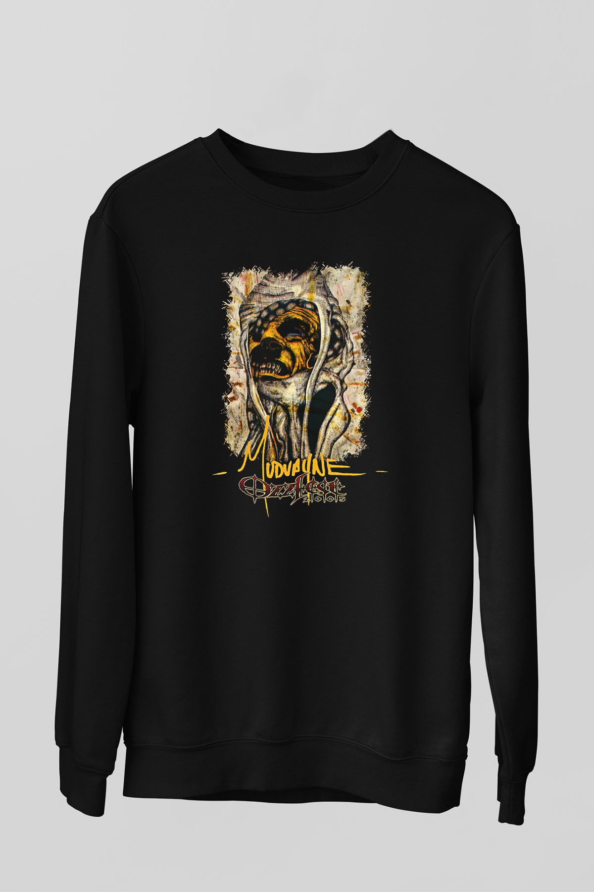 Mudvayne Baskılı Unisex Siyah Sweatshirt