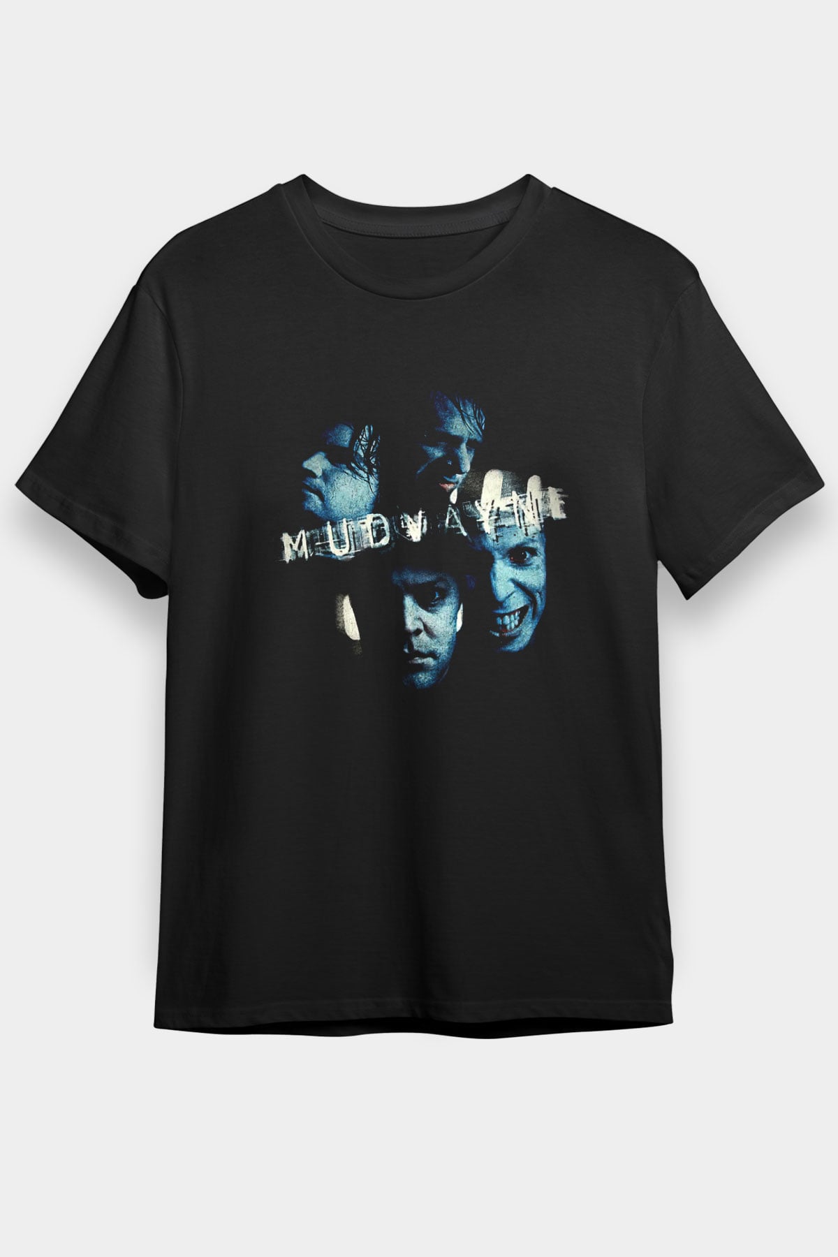 Mudvayne Baskılı Unisex Siyah Tişört - Tshirt