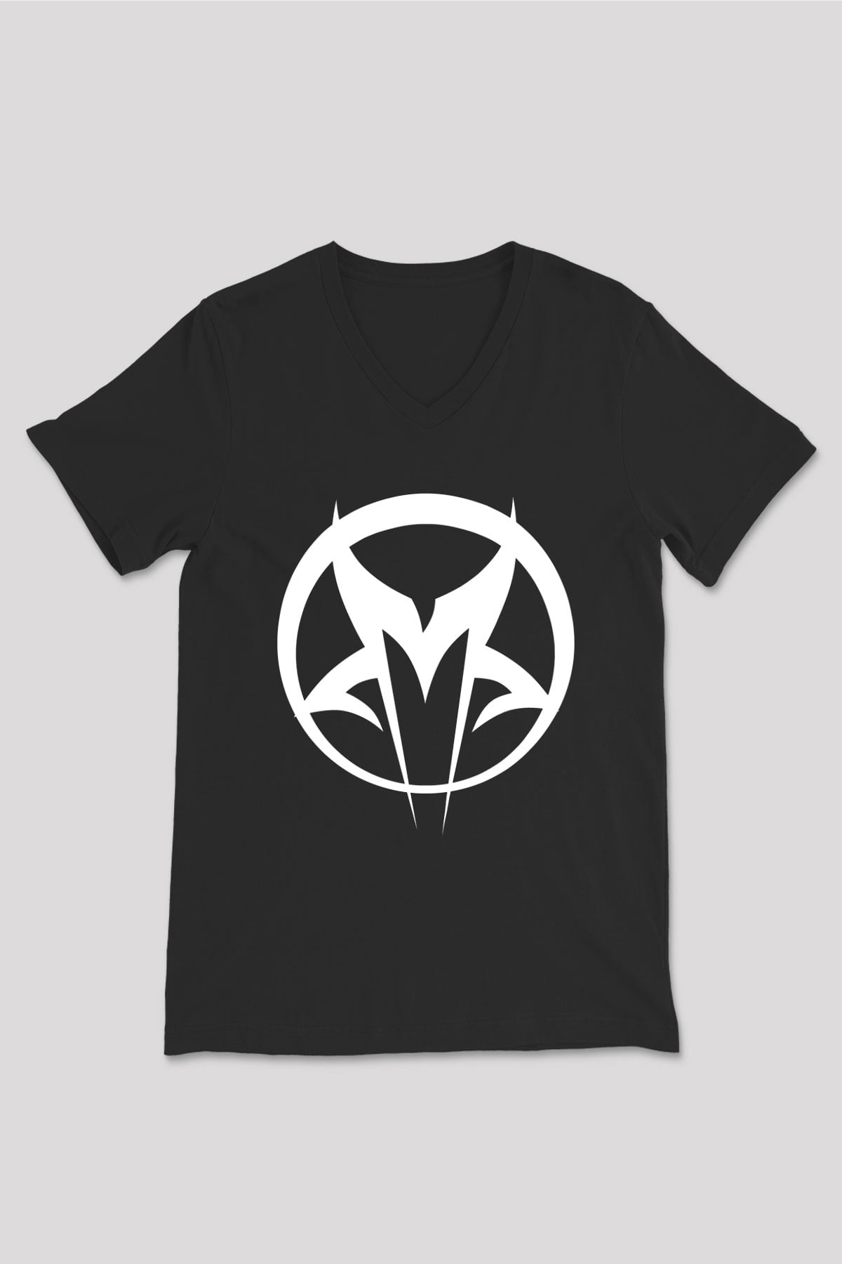 Mudvayne Baskılı Unisex Siyah V Yaka Tişört - Tshirt