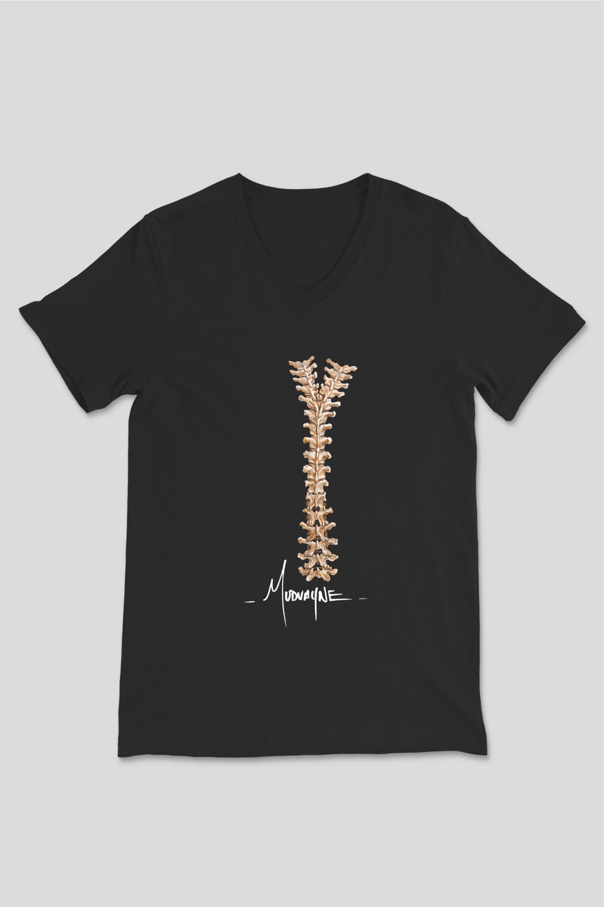 Mudvayne Baskılı Unisex Siyah V Yaka Tişört - Tshirt