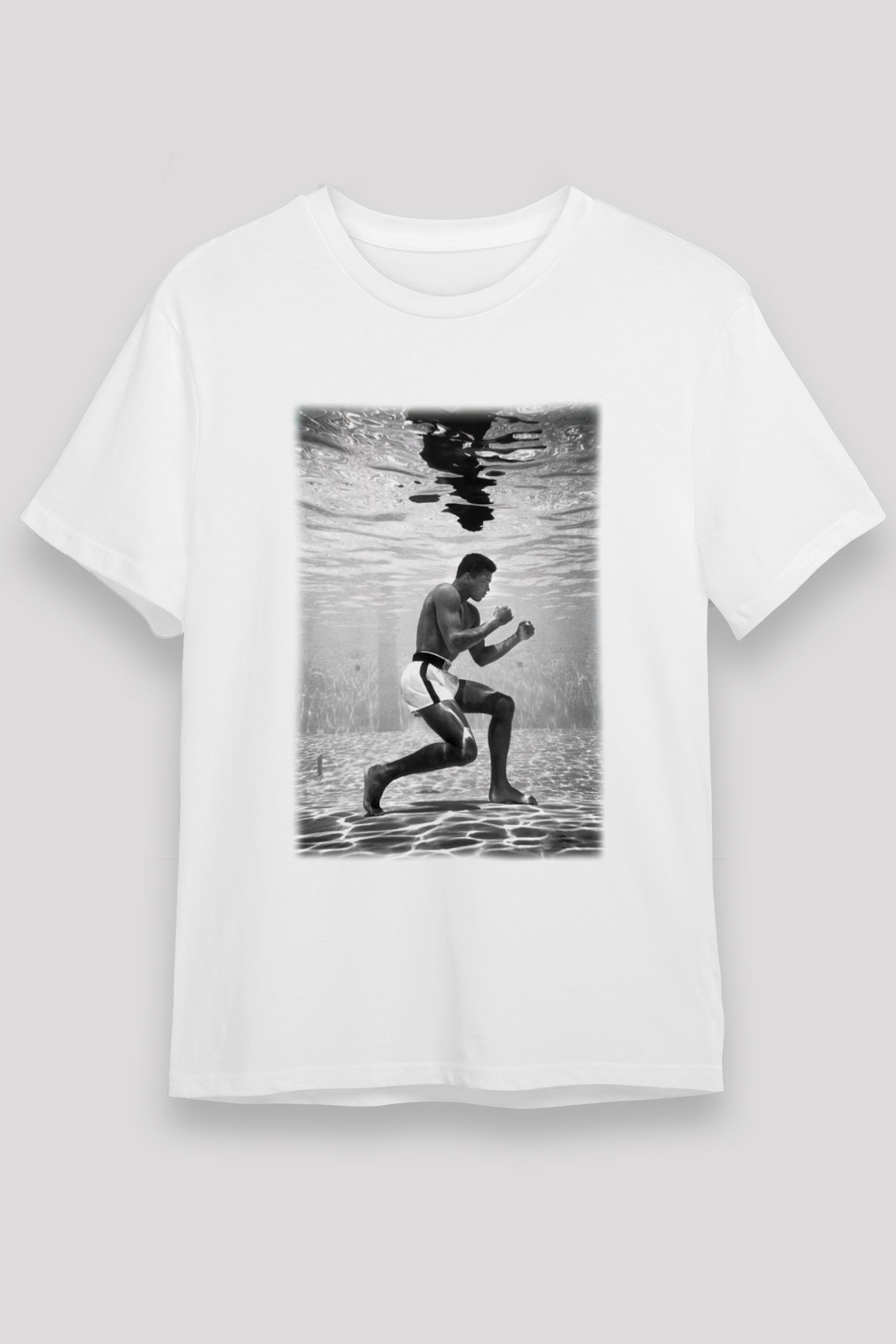 Muhammed Ali Beyaz Unisex Tişört T-Shirt - TişörtFabrikası