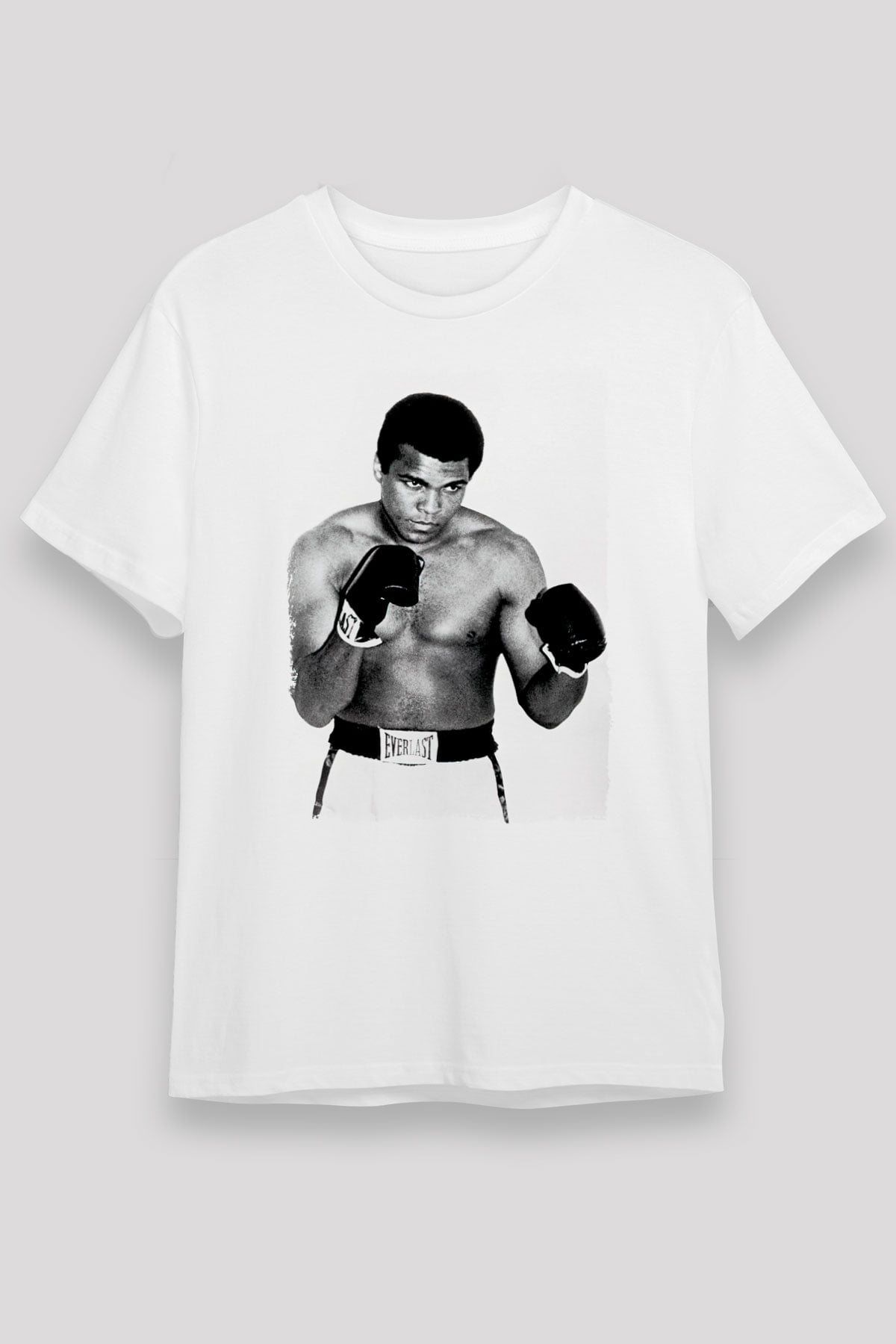 Muhammed Ali Beyaz Unisex Tişört T-Shirt - TişörtFabrikası