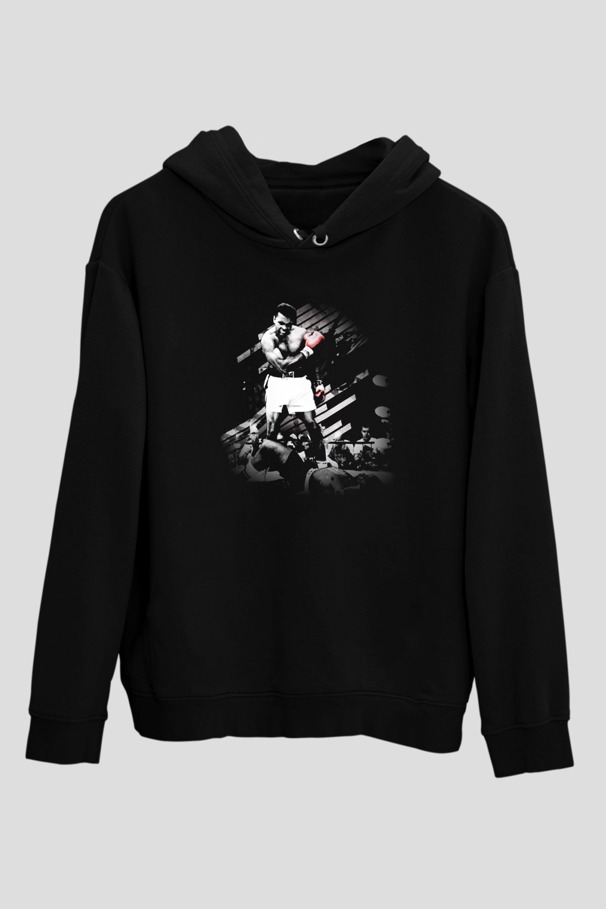 Muhammed Ali Siyah Unisex Hoodie