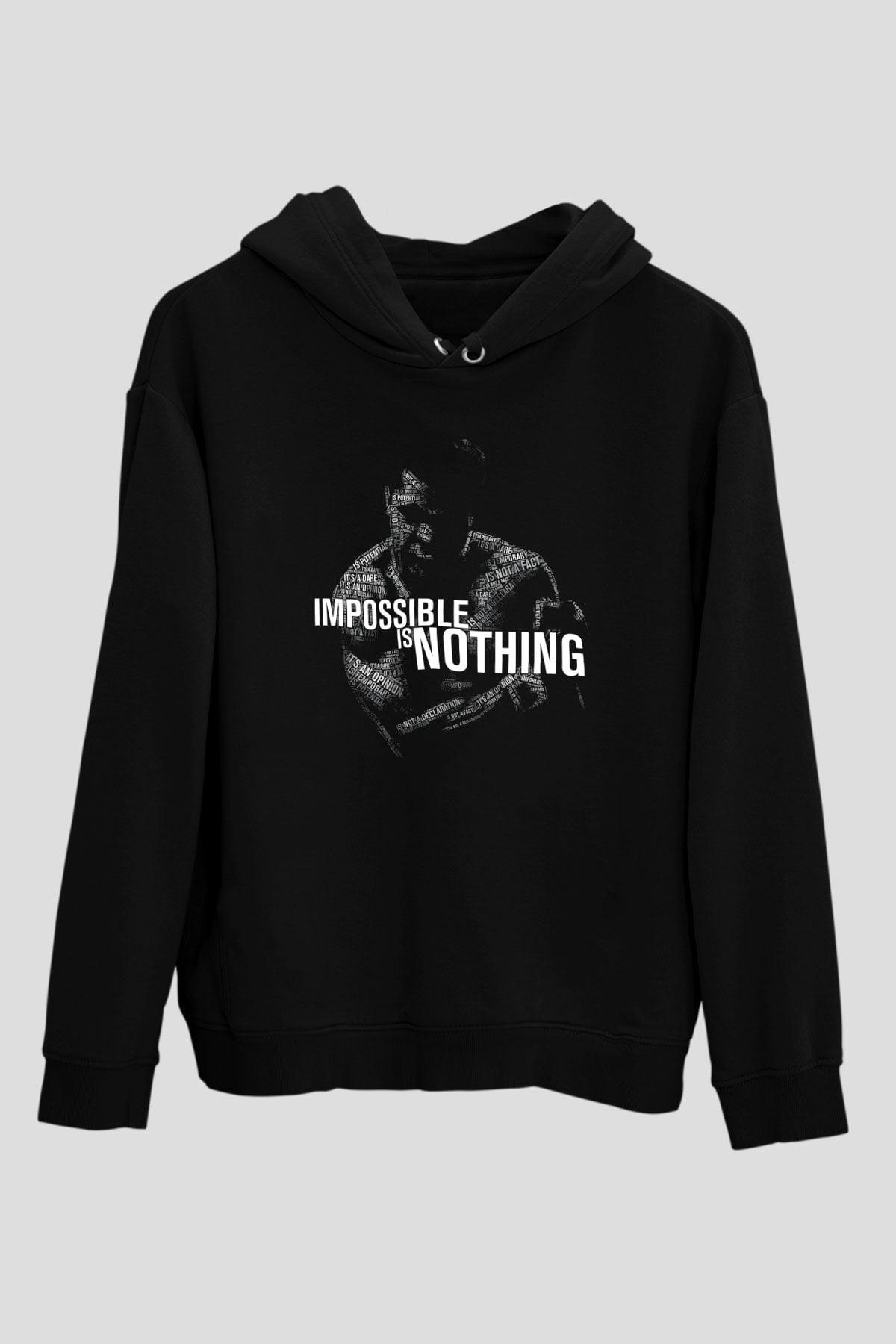 Muhammed Ali Siyah Unisex Hoodie