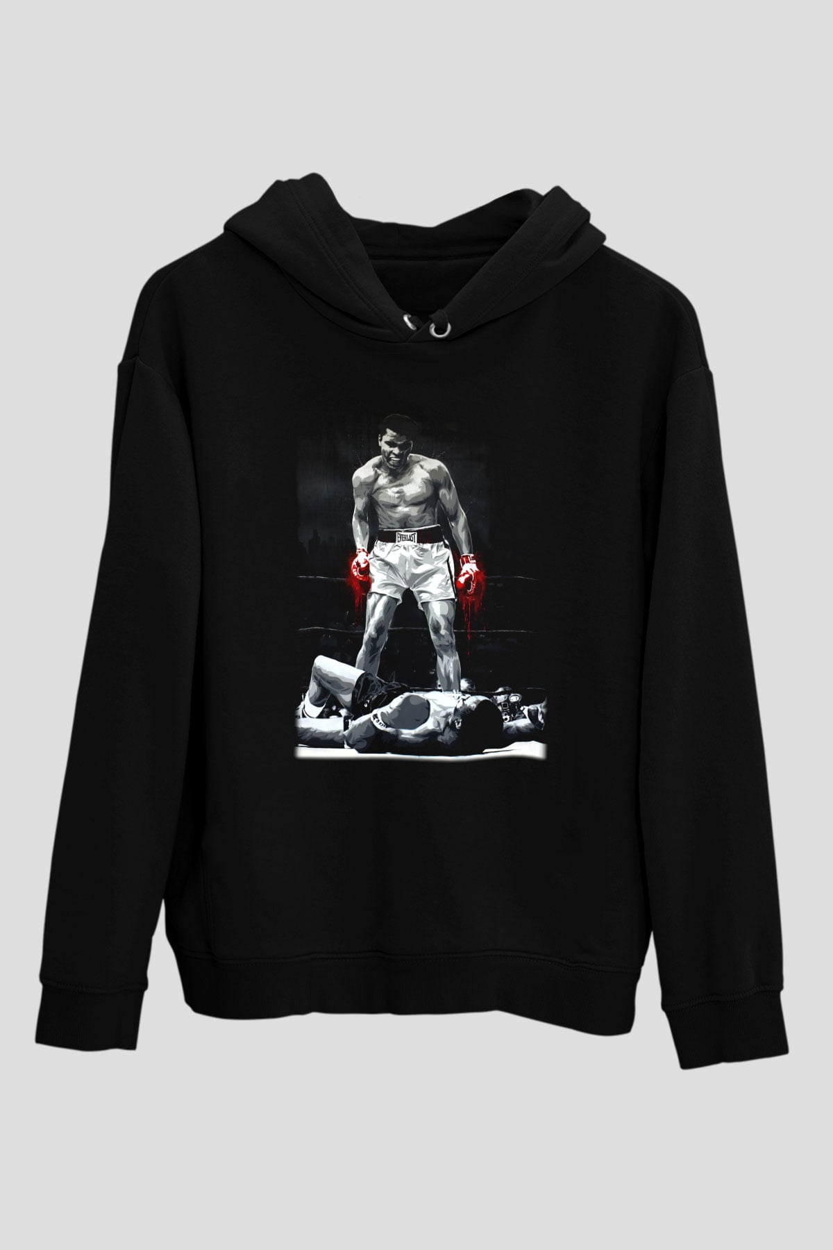 Muhammed Ali Siyah Unisex Hoodie