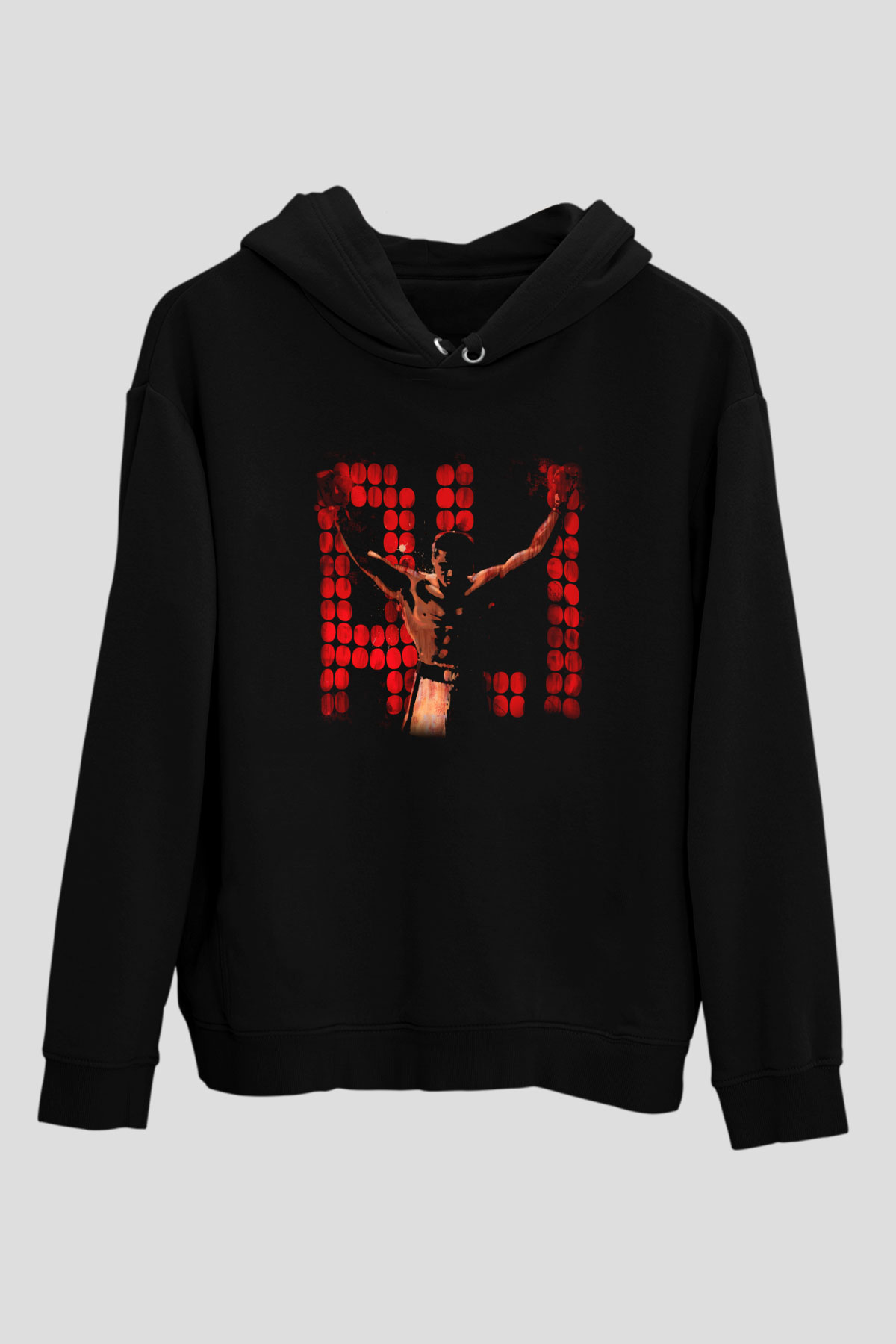 Muhammed Ali Siyah Unisex Hoodie