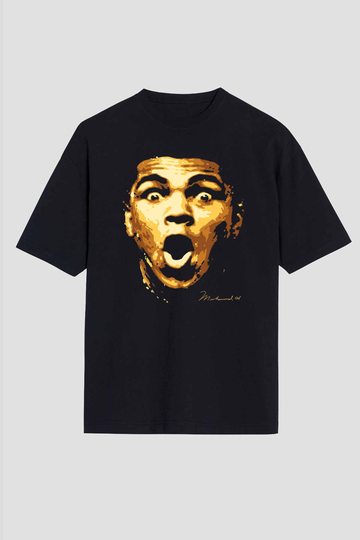 Muhammed Ali Siyah Unisex Oversize Tişört T-Shirt