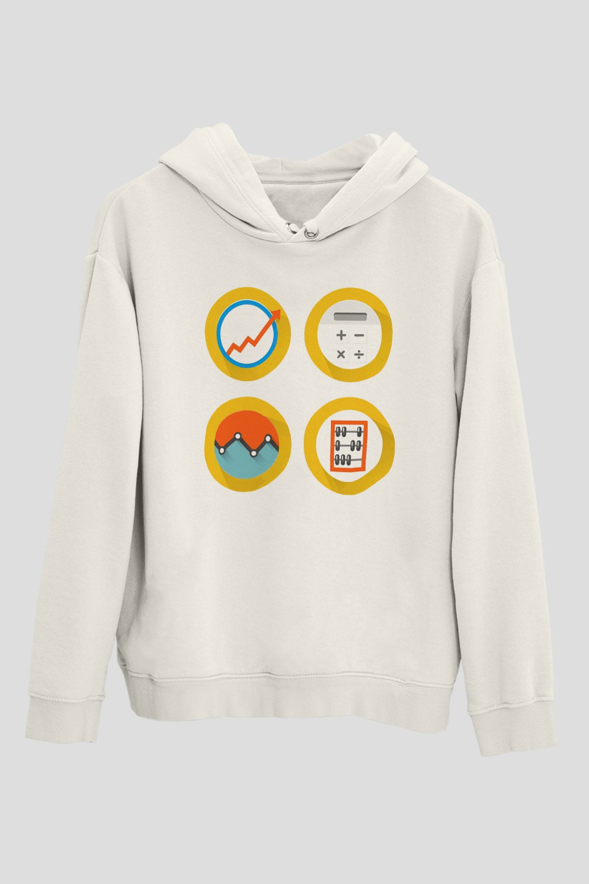 Muhasebeci Beyaz Unisex Hoodie