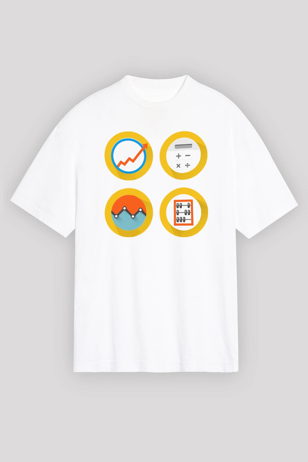Muhasebeci Beyaz Unisex Oversize Tişört T-Shirt