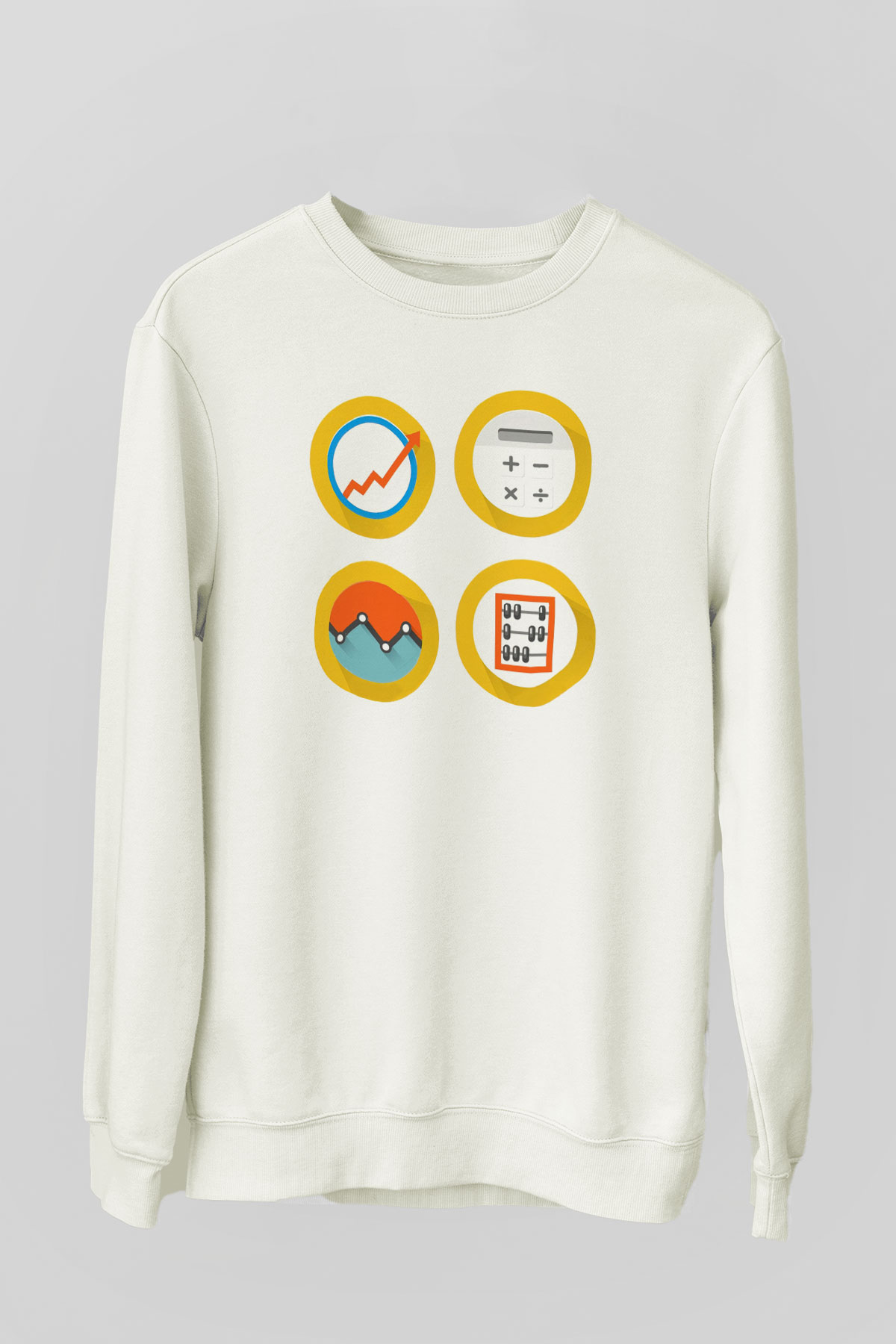 Muhasebeci Beyaz Unisex Sweatshirt