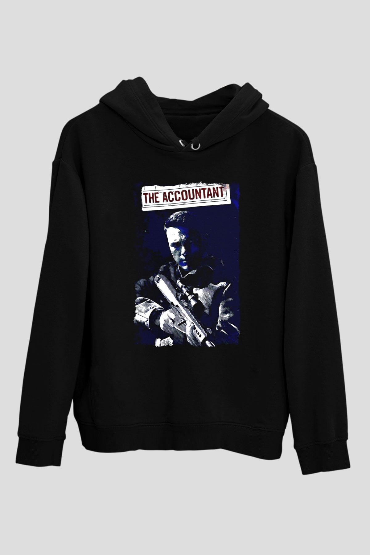 Muhasebeci Siyah Unisex Kapüşonlu Sweatshirt