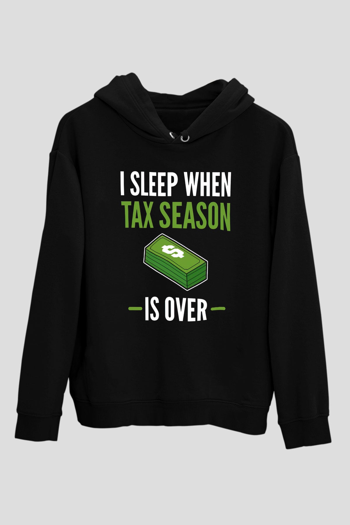 Muhasebeci Siyah Unisex Kapüşonlu Sweatshirt