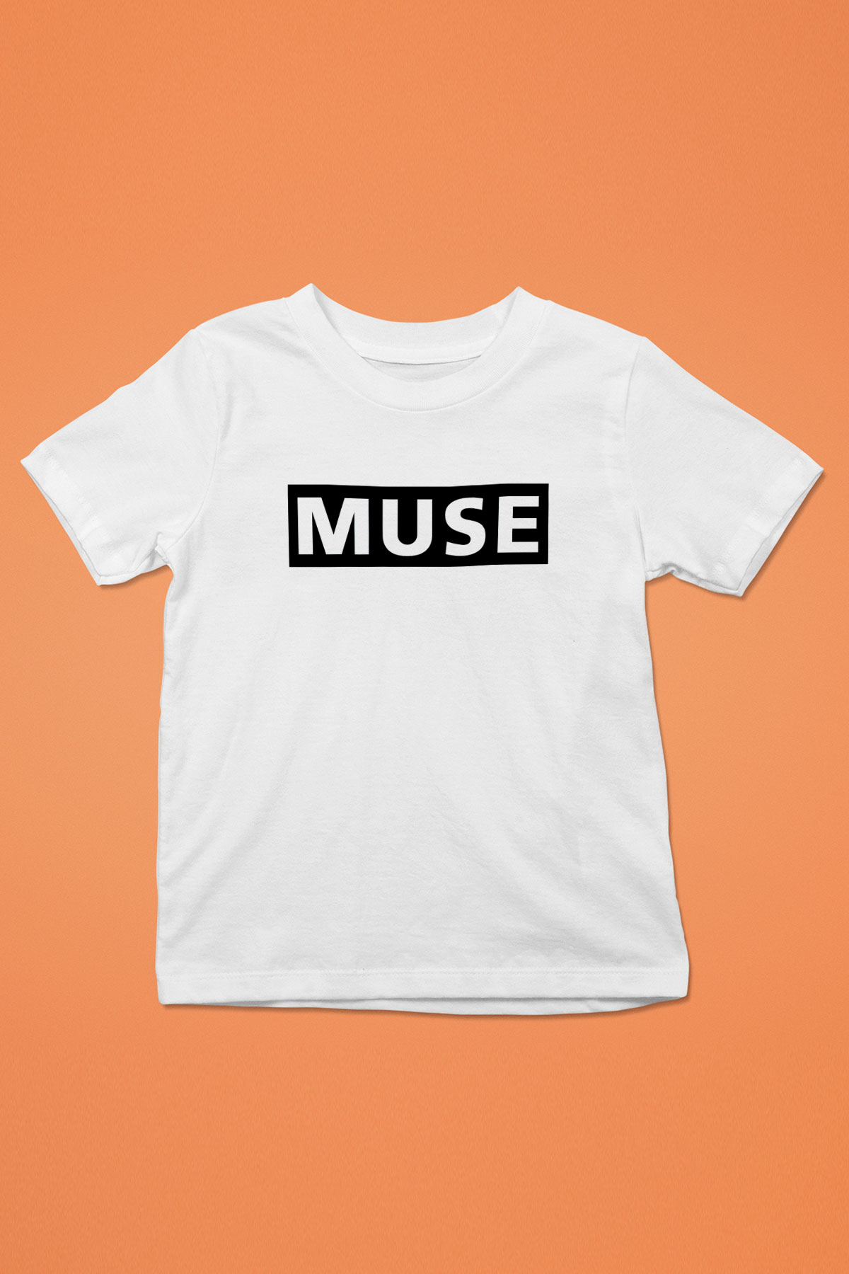 Muse Baskılı Beyaz Unisex Çocuk Tişört