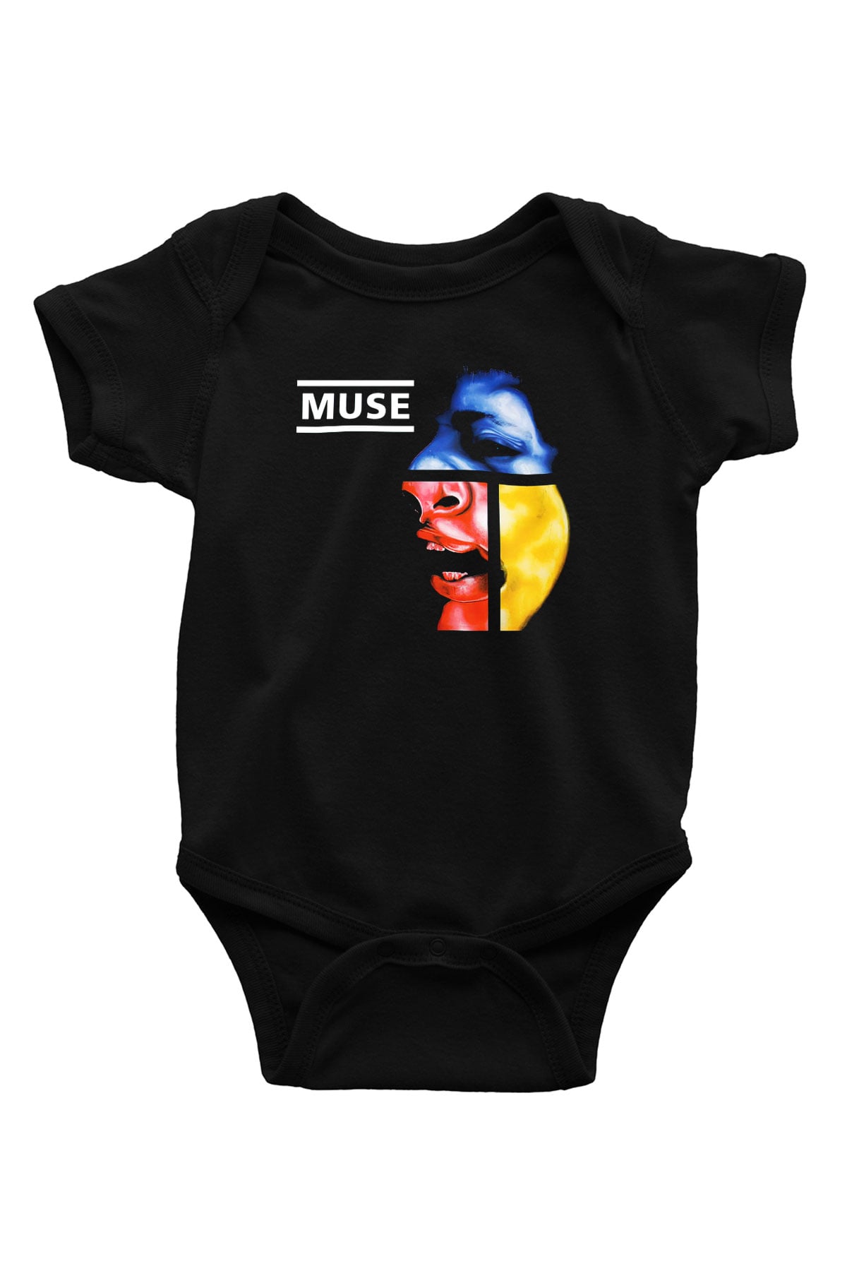 Muse Baskılı Siyah Bebek Body - Zıbın