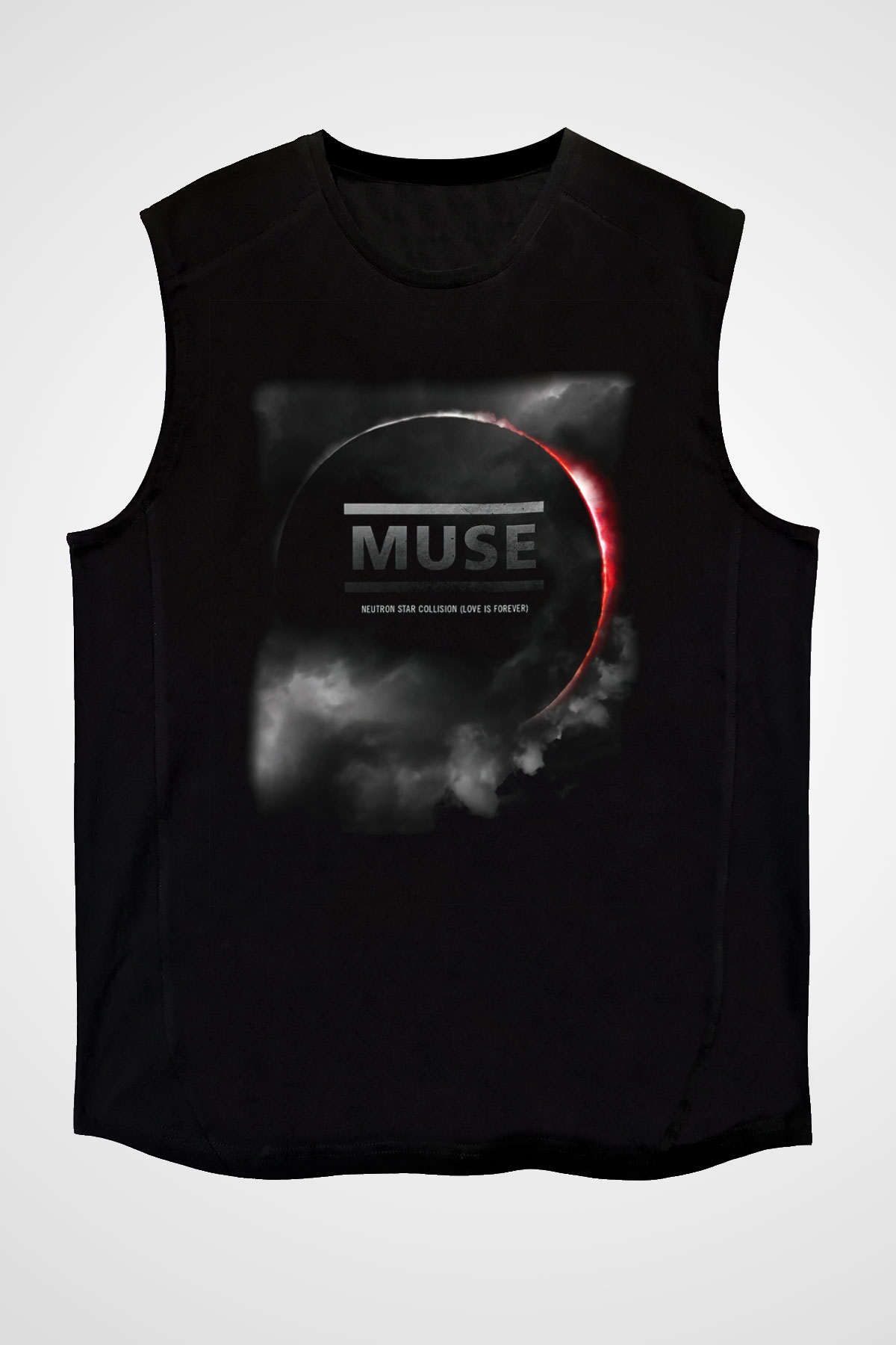 Muse Siyah Unisex Kolsuz Tişört