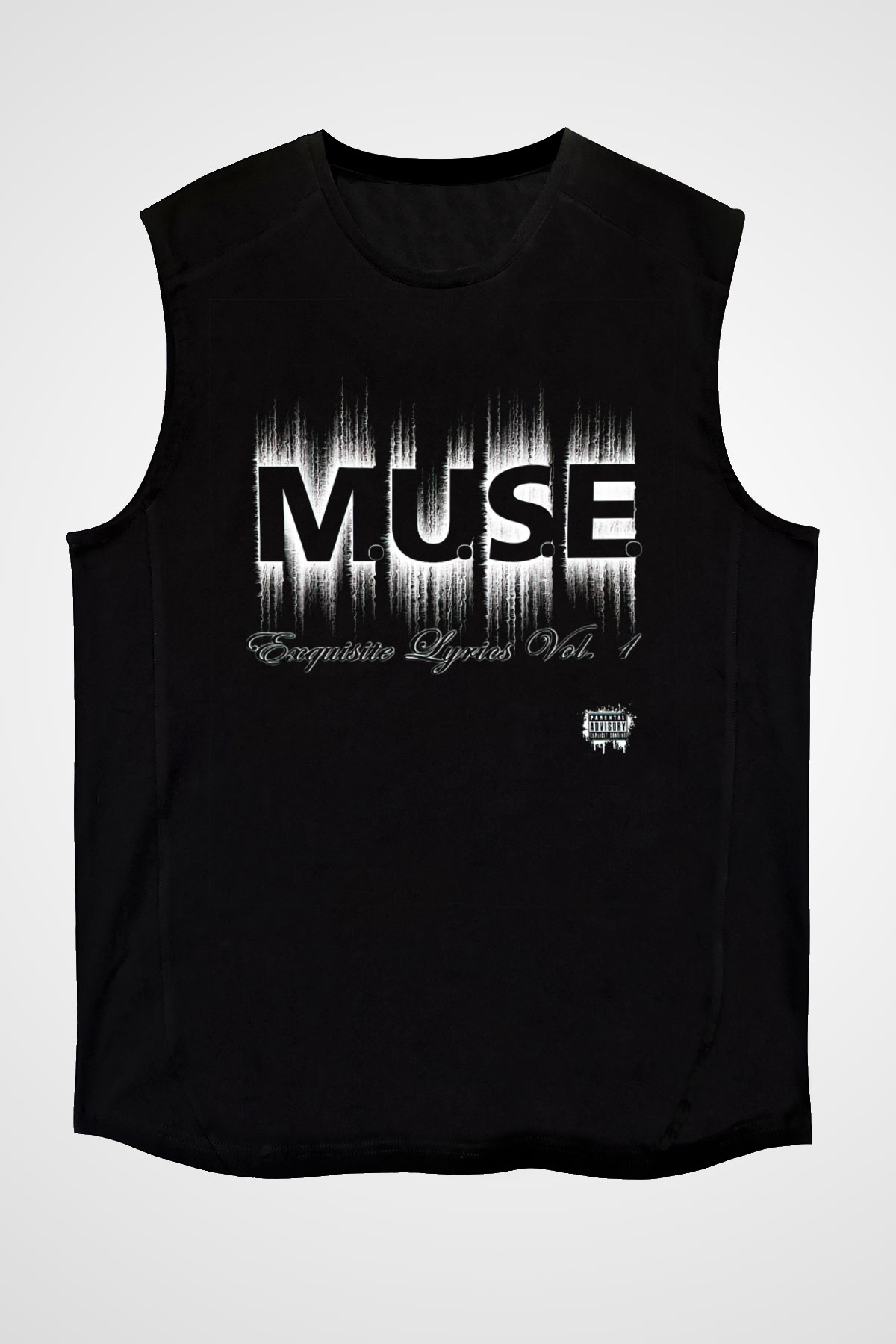 Muse Siyah Unisex Kolsuz Tişört