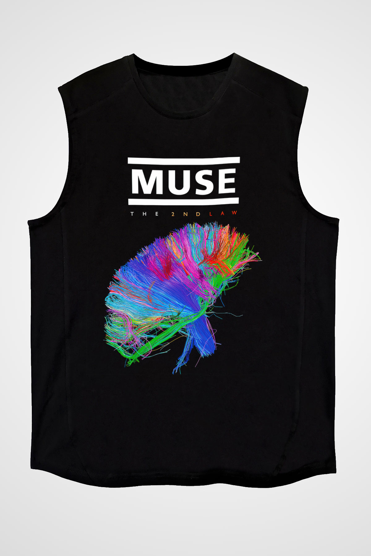 Muse Siyah Unisex Kolsuz Tişört