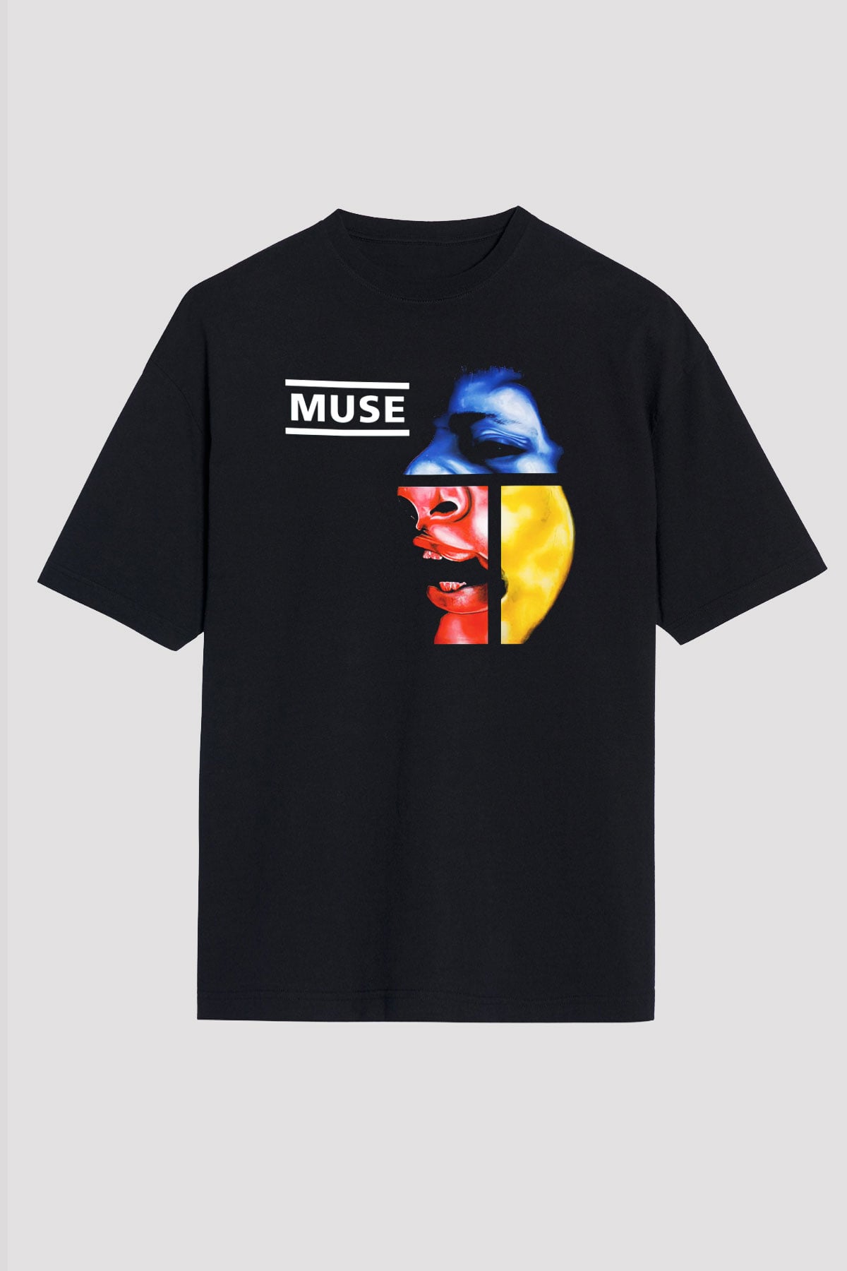 Muse Siyah Unisex Oversize Tişört T-Shirt