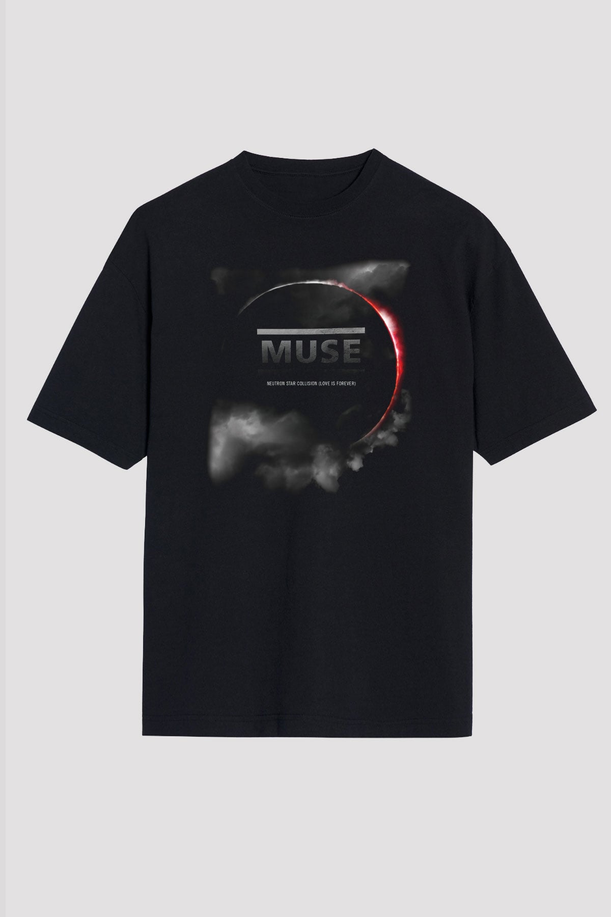 Muse Siyah Unisex Oversize Tişört T-Shirt
