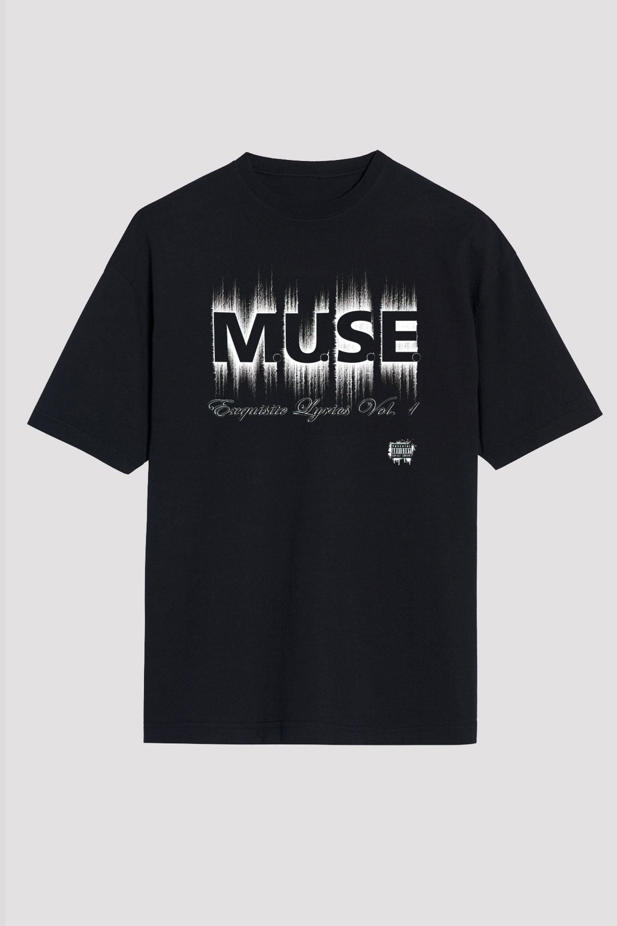 Muse Siyah Unisex Oversize Tişört T-Shirt