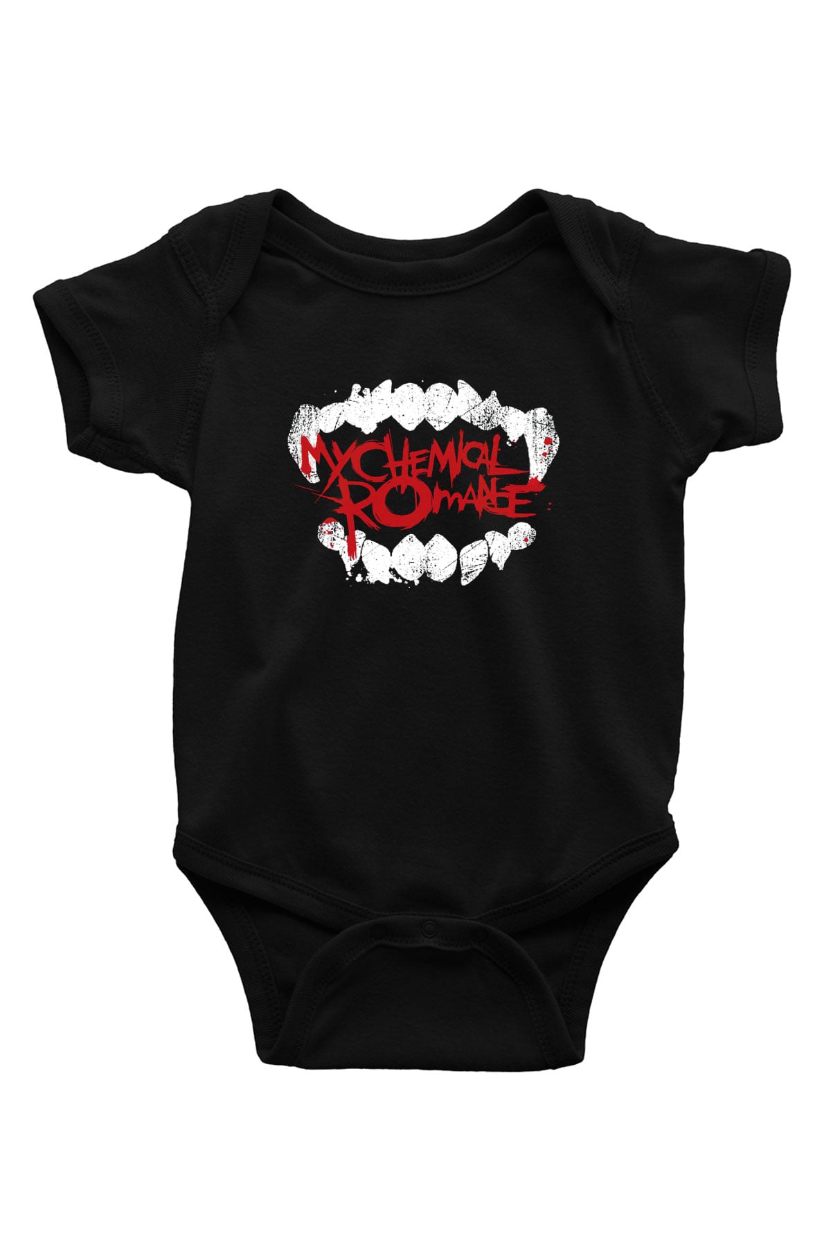 My Chemical Romance Baskılı Siyah Bebek Body - Zıbın