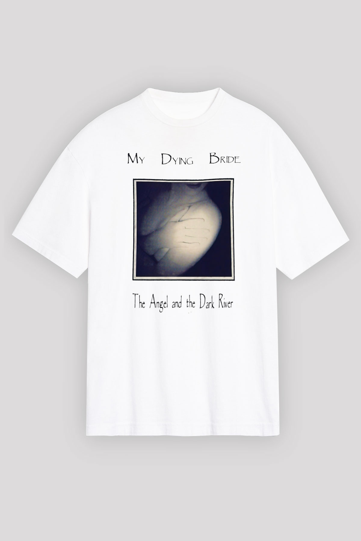 My Dying Bride Baskılı Beyaz Unisex Oversize Tişört - Tshirt