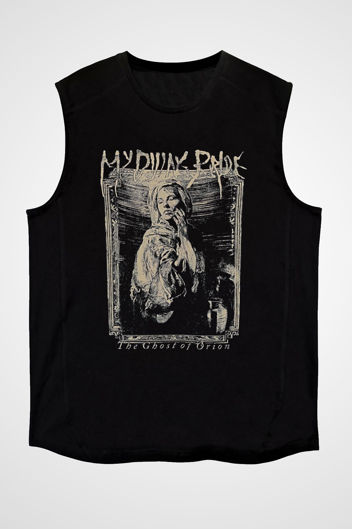My Dying Bride Baskılı Unisex Siyah Kolsuz Tişört - Tshirt