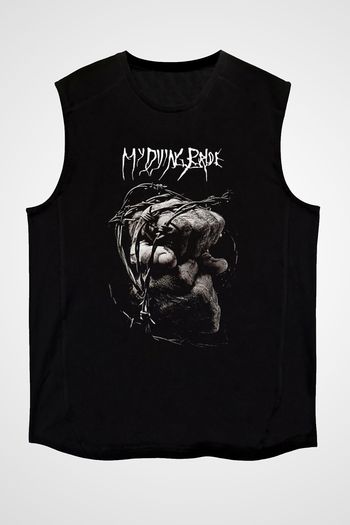 My Dying Bride Baskılı Unisex Siyah Kolsuz Tişört - Tshirt