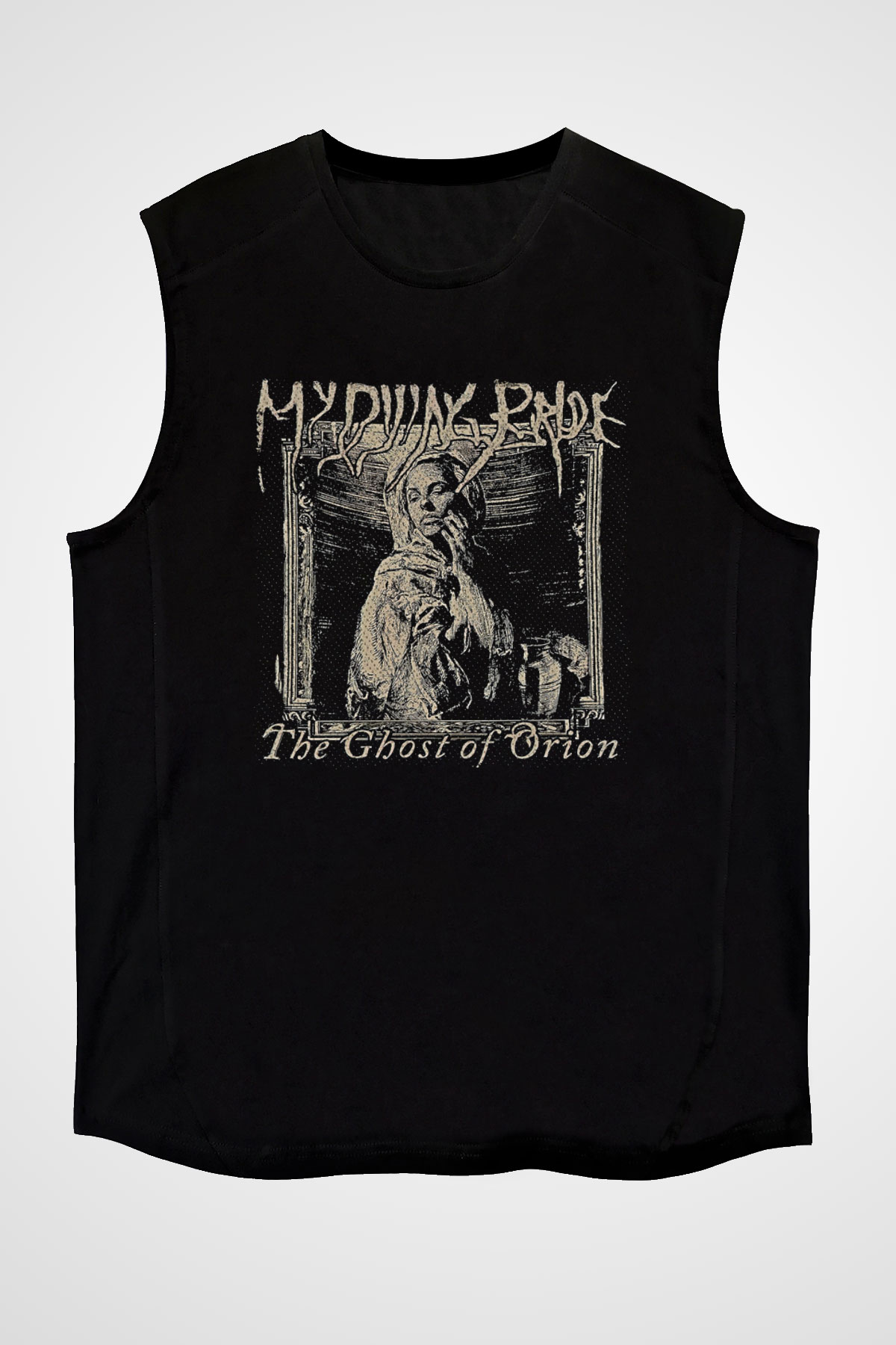 My Dying Bride Baskılı Unisex Siyah Kolsuz Tişört - Tshirt