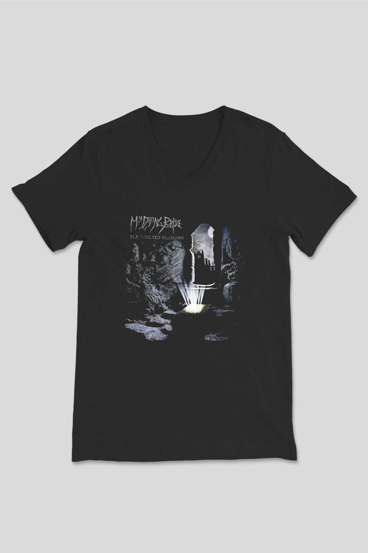 My Dying Bride Baskılı Unisex Siyah V Yaka Tişört - Tshirt
