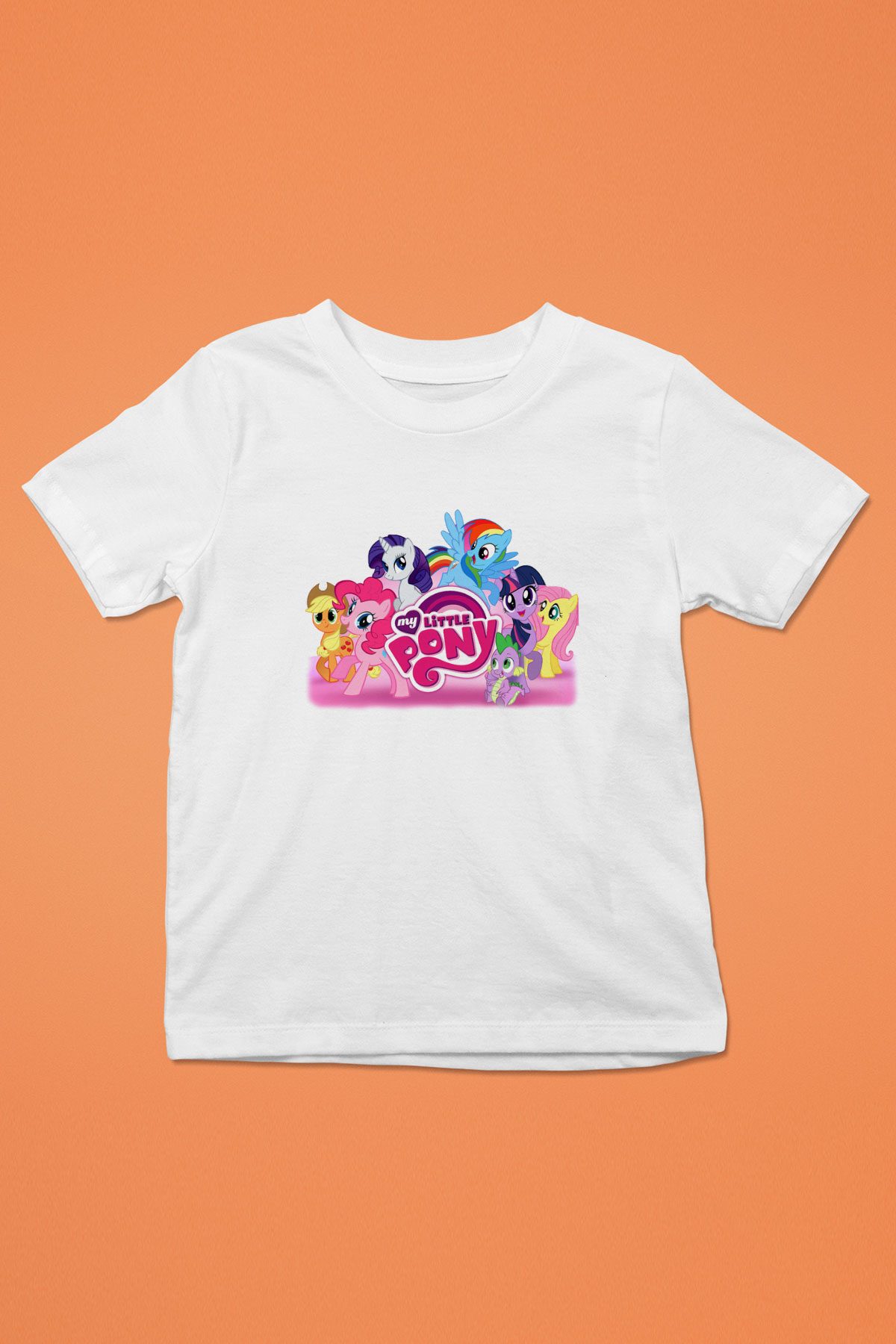 My Little Pony Baskılı Beyaz Unisex Çocuk Tişört