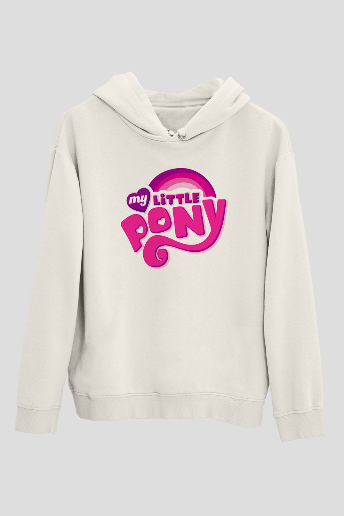 My Little Pony Beyaz Unisex Kapşonlu Sweatshirt