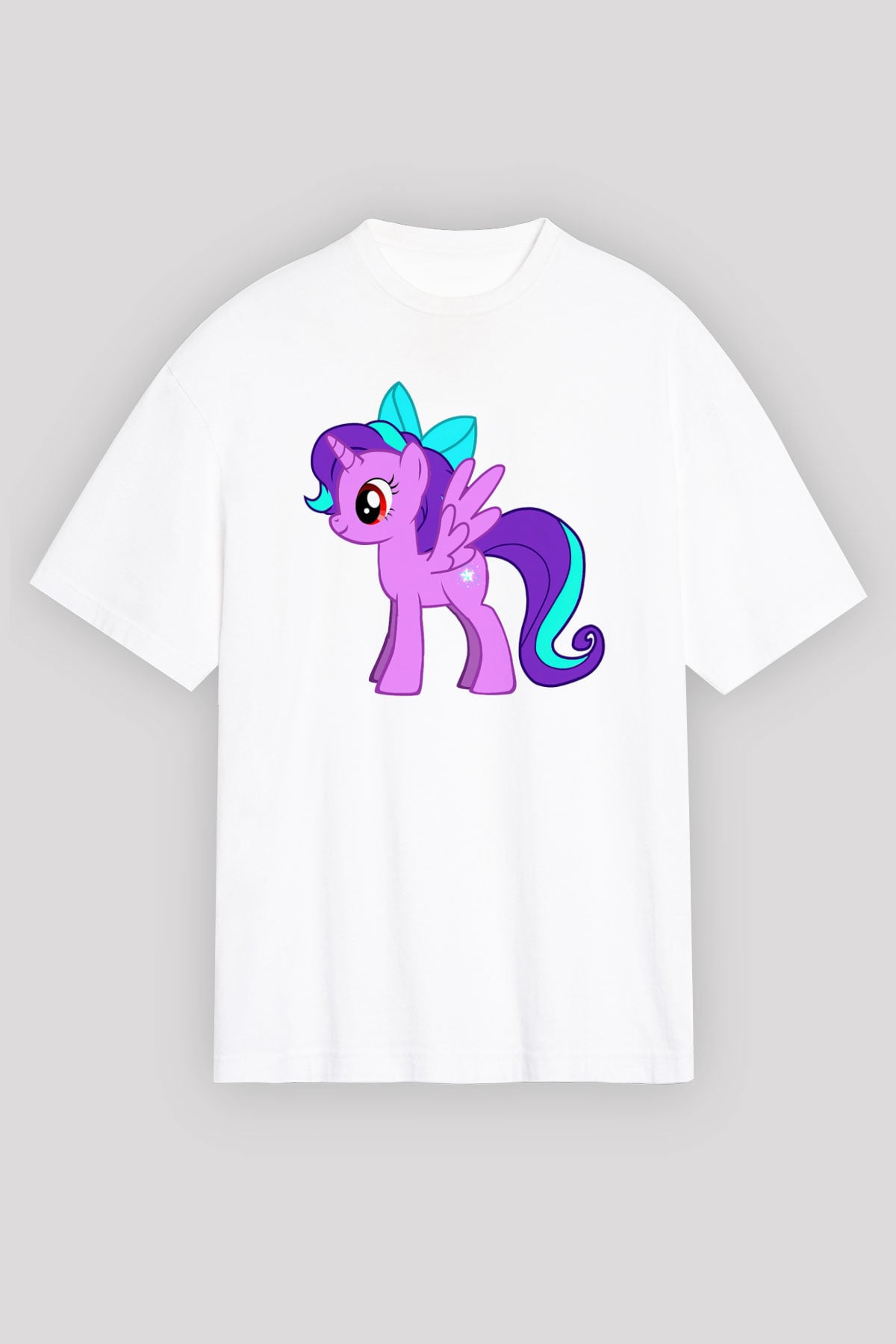 My Little Pony Beyaz Unisex Oversize Tişört
