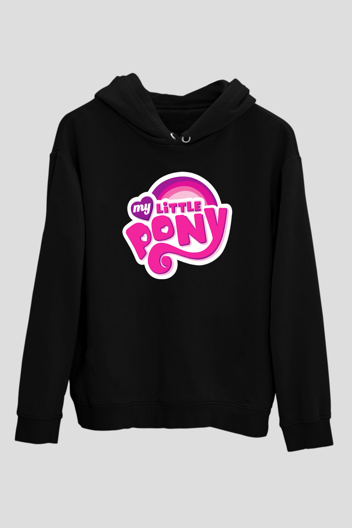 My Little Pony Siyah Unisex Hoodie