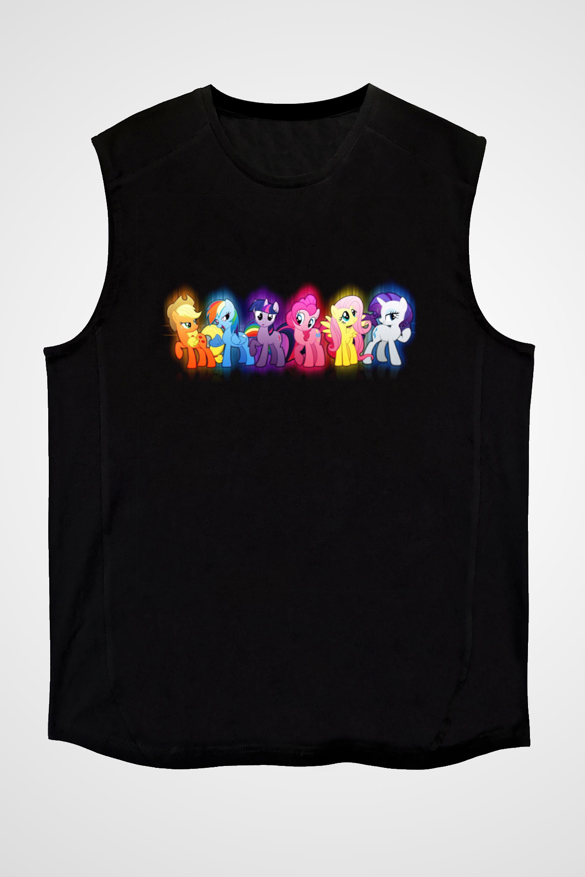 My Little Pony Siyah Unisex Kolsuz Tişört